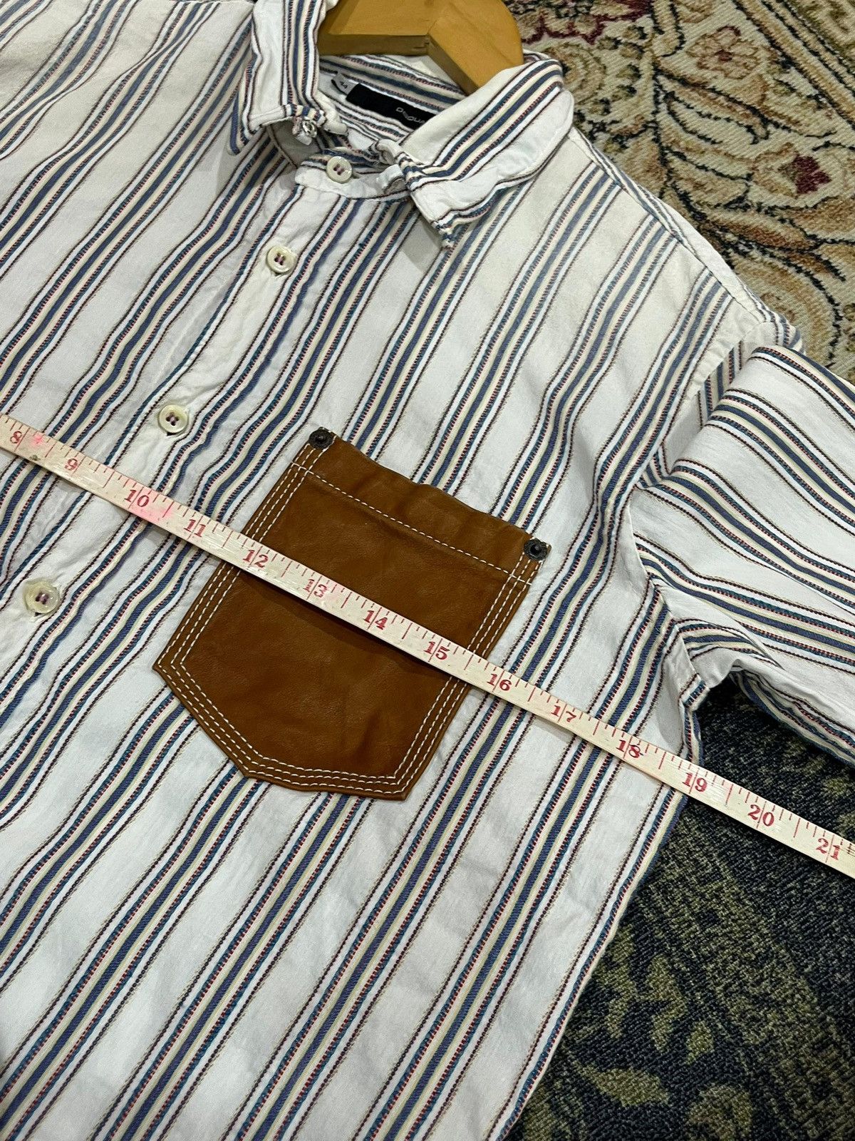 Dsquared2 × Vintage Dsquared2 Bengal Striped Shirt with Leather Pocket Size US M / EU 48-50 / 2 - 4 Thumbnail