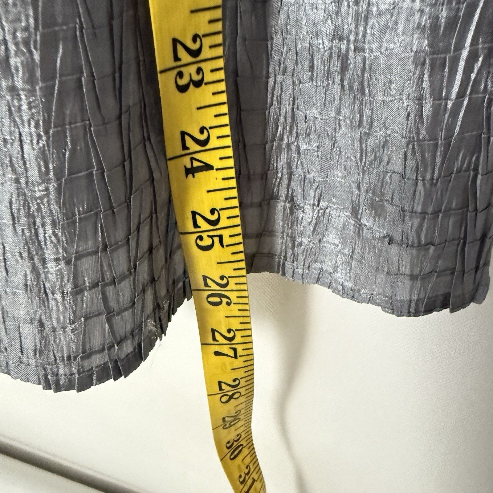 Chicos Chico's Travelers Dual Crushed Satin Pleated Open Jacket Size L / US 10 / IT 46 - 5 Thumbnail