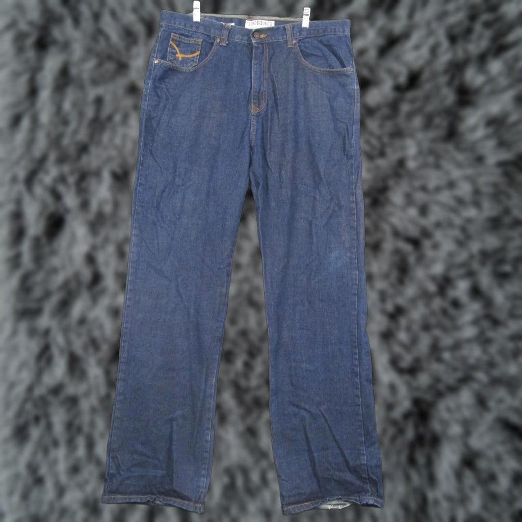 Ecko Unltd. VINTAGE Ecko Unltd Jeans Mens 38x34 Blue Denim Relaxed Fit Straight Leg Jeans Mens 38/34 Dark Blue Denim with Contrast Stitching Size US 38 / EU 54 - 1 Thumbnail