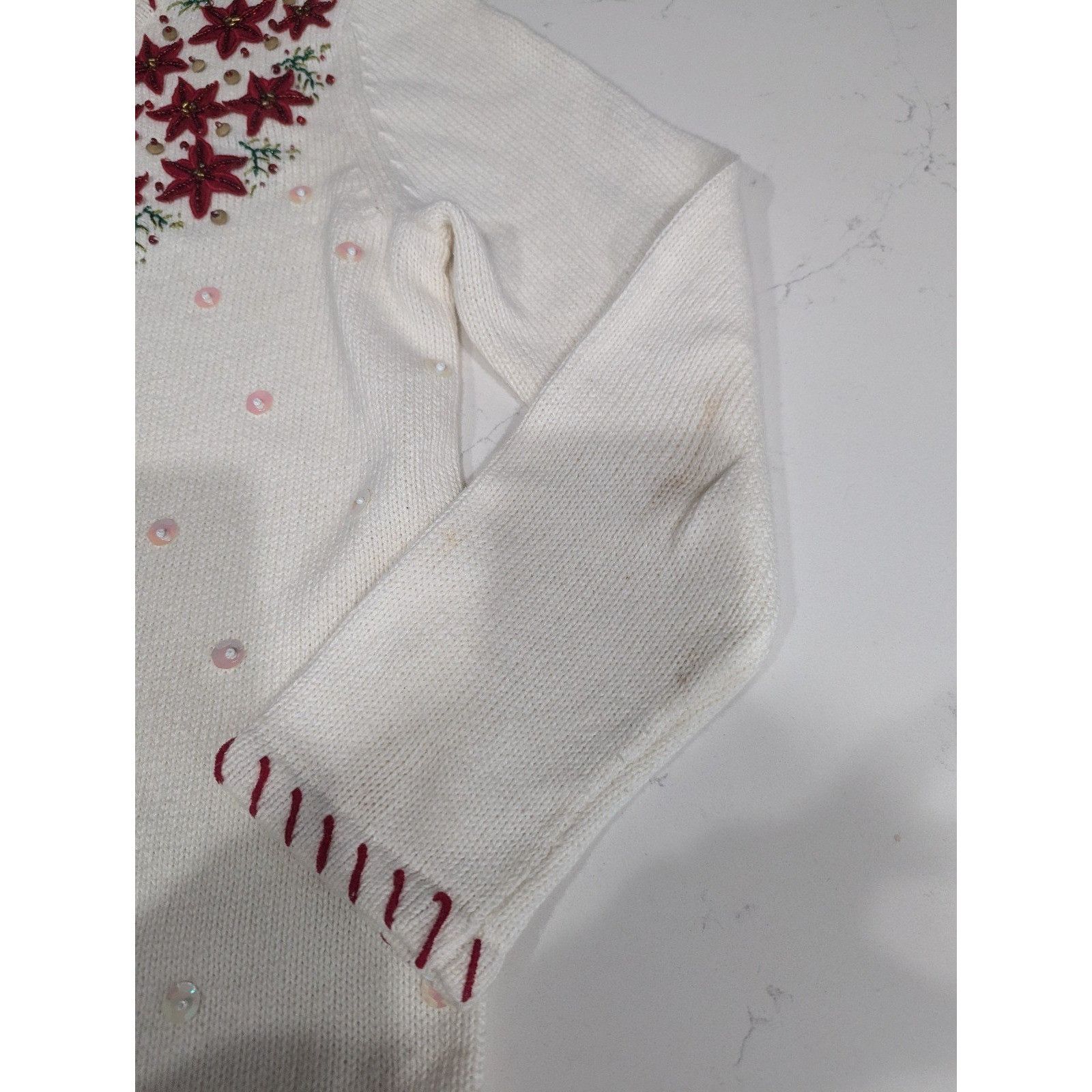 Other Hampshire Studio Ladies Christmas Sweater Size Petite Medium Size M / US 6-8 / IT 42-44 - 2 Thumbnail