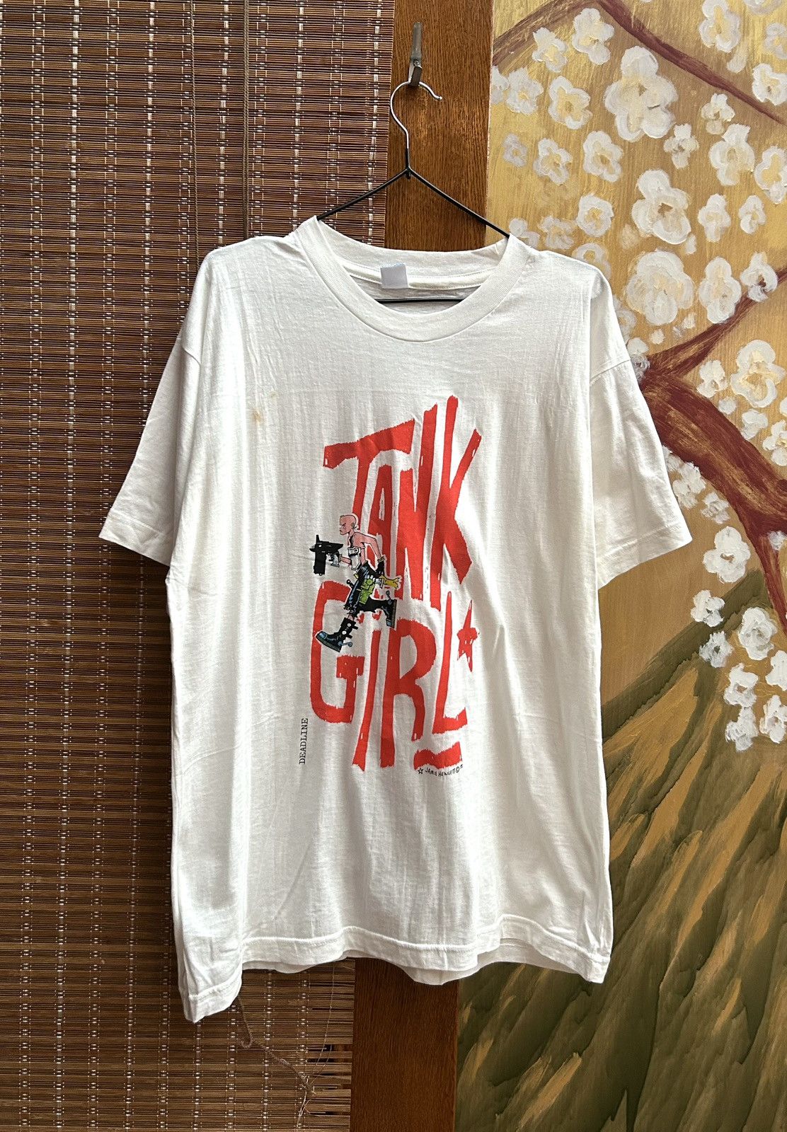 Vintage Rare 1988 Tank Girl Comic Hewlett Martin T-Shirt Size XL Size US XL / EU 56 / 4 - 1 Thumbnail