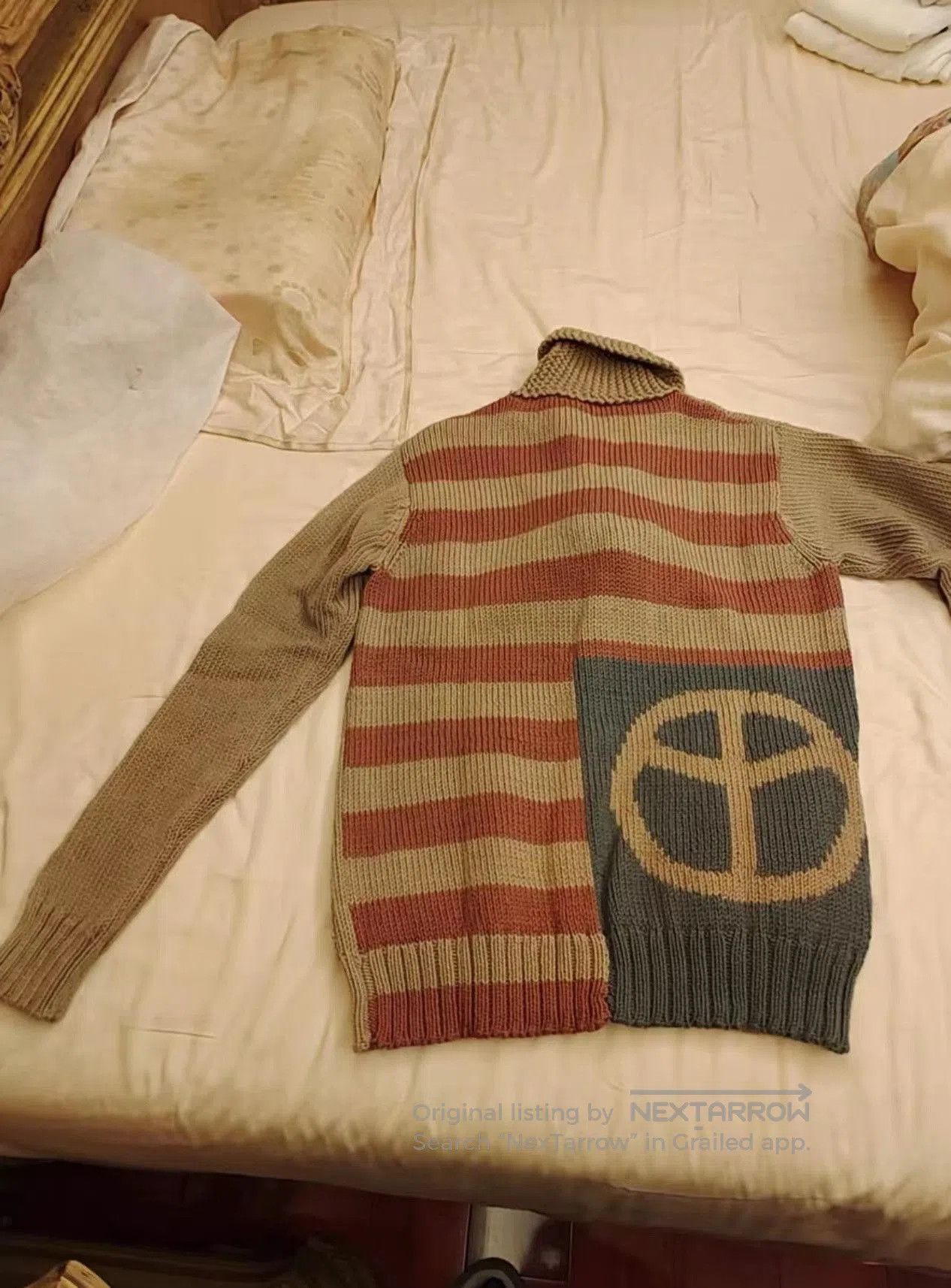 Visvim VISVIM Beige Mud-Dyed Cross Cardigan. Size US L / EU 52-54 / 3 - 5 Thumbnail