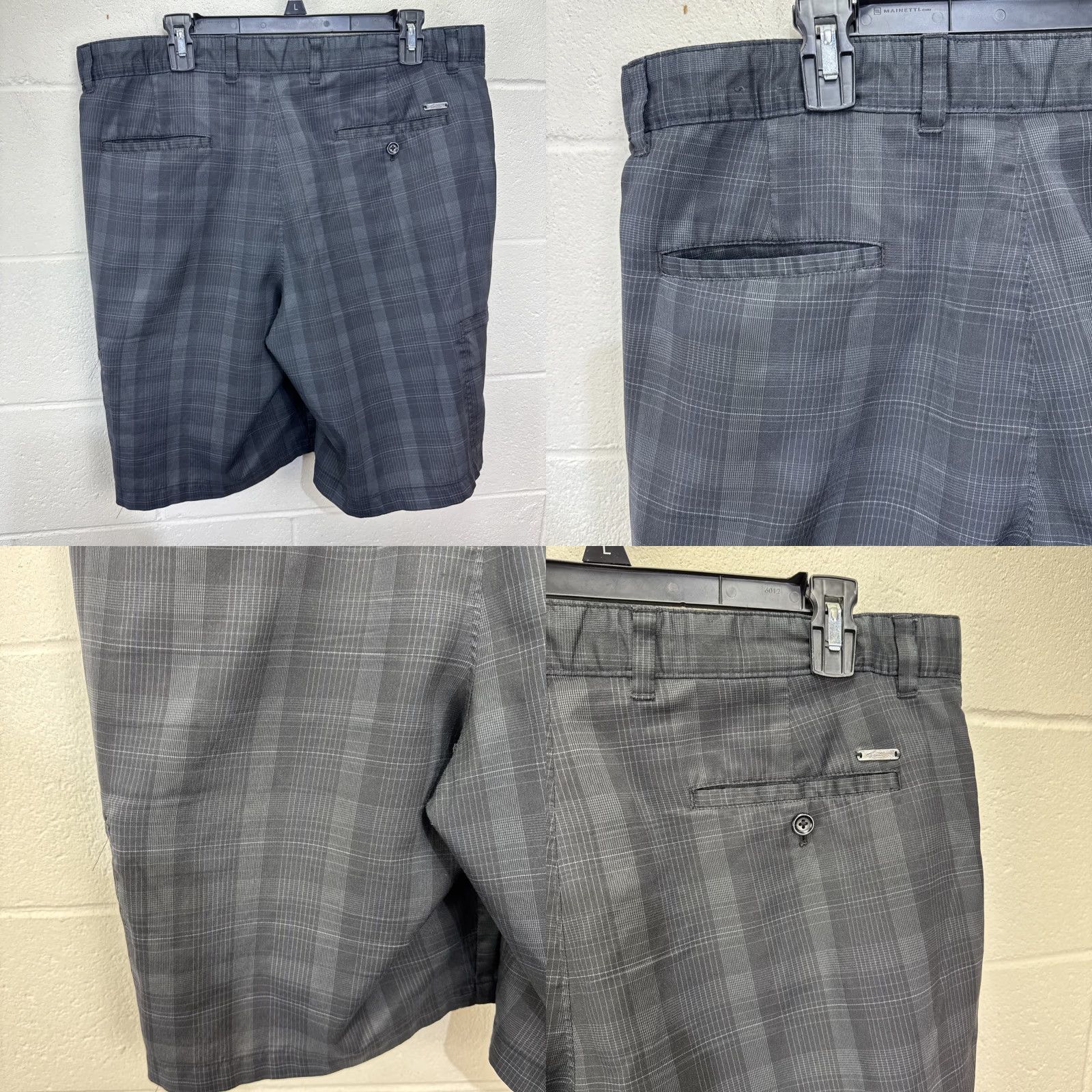 Vintage Greg Norman Shorts Mens 34 Black Plaid Golfing Golf Adult Outdoors Active Size US 34 / EU 50 - 8 Thumbnail