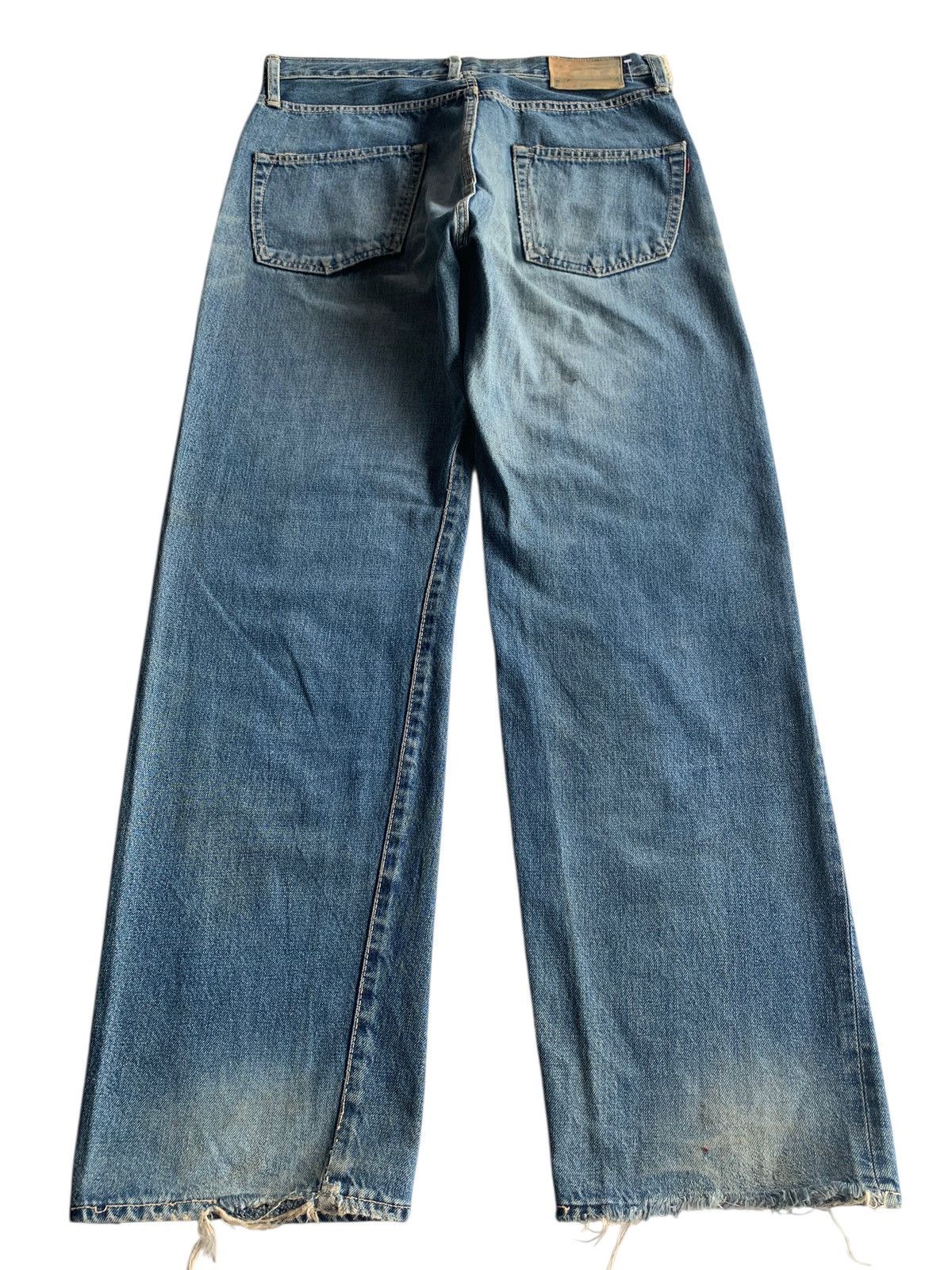 Japanese Brand × Kapital × Vintage SPELLBOUND DOMINGO SELVEDGE BUTTON FLY DISTRESSED DENIM Size US 32 / EU 48 - 4 Thumbnail