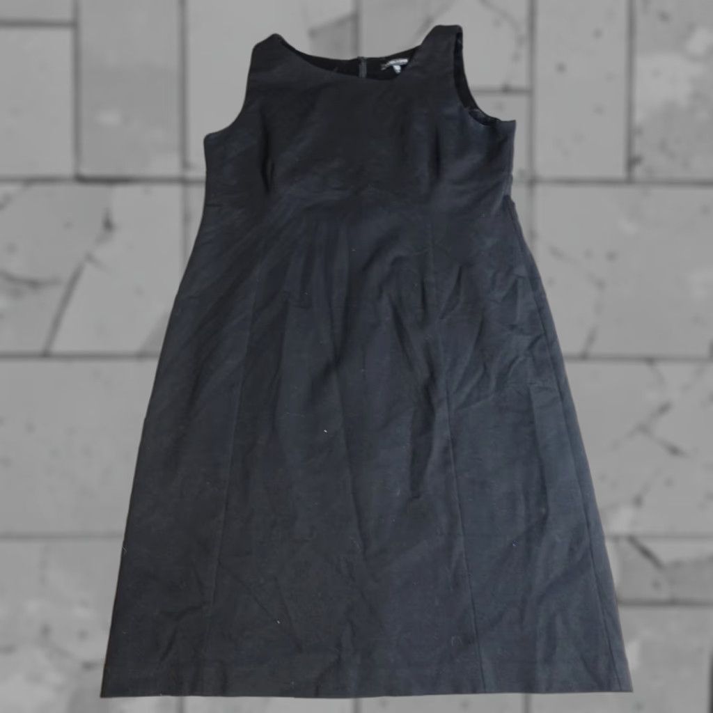 Eileen Fisher Eileen Fisher Womens Dress 12 Black Solid Sheath Ponte Sleeveless Knits Knee Length Casual Party/Cocktail Business Collar Size XL / US 12-14 / IT 48-50 - 1 Thumbnail