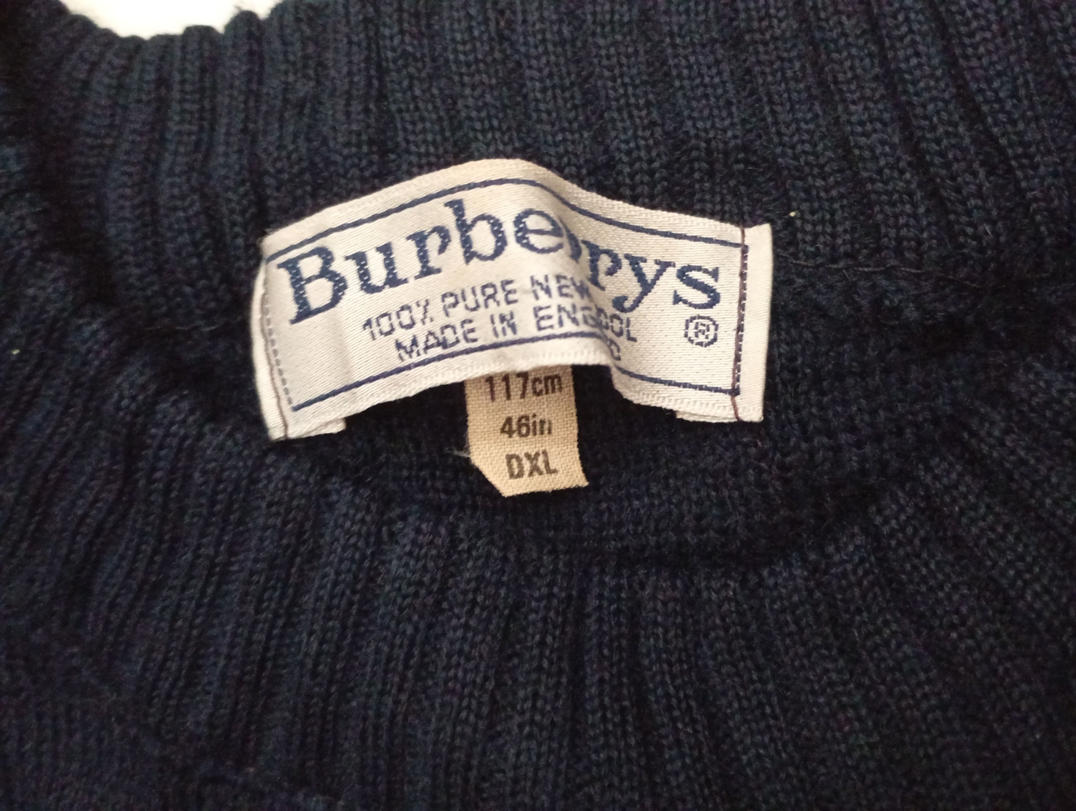Burberry Burberry Vintage sweater Wool knitted Logo leather elbows Size US XL / EU 56 / 4 - 10 Thumbnail