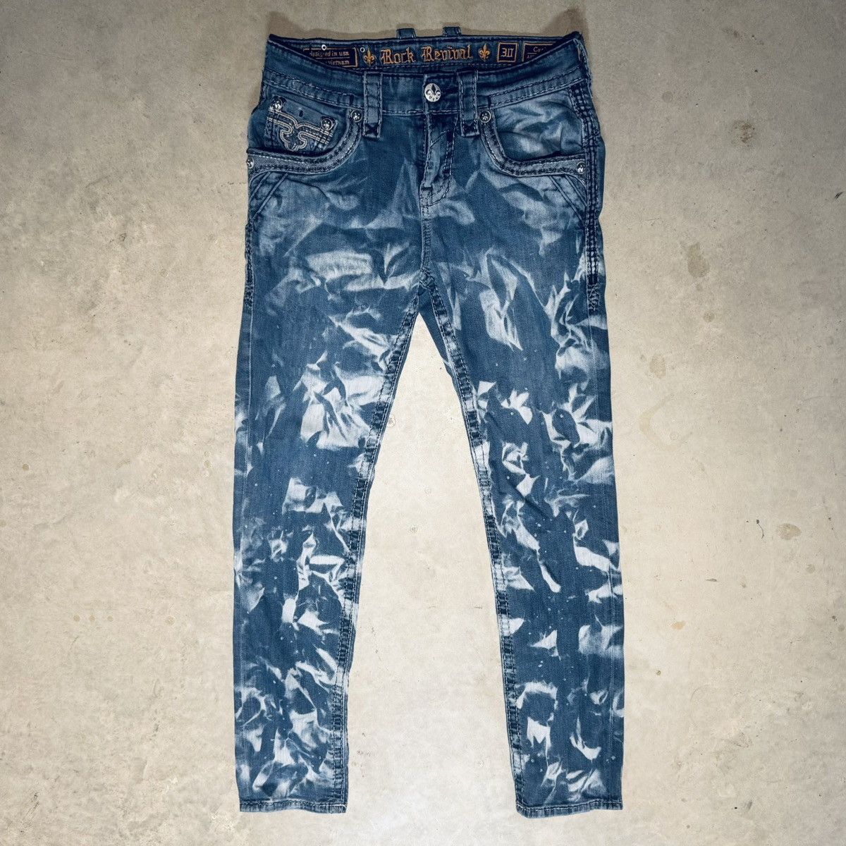 Rock Revival Rock Revival RARE Bleached JEANS Size US 30 / EU 46 - 2 Thumbnail