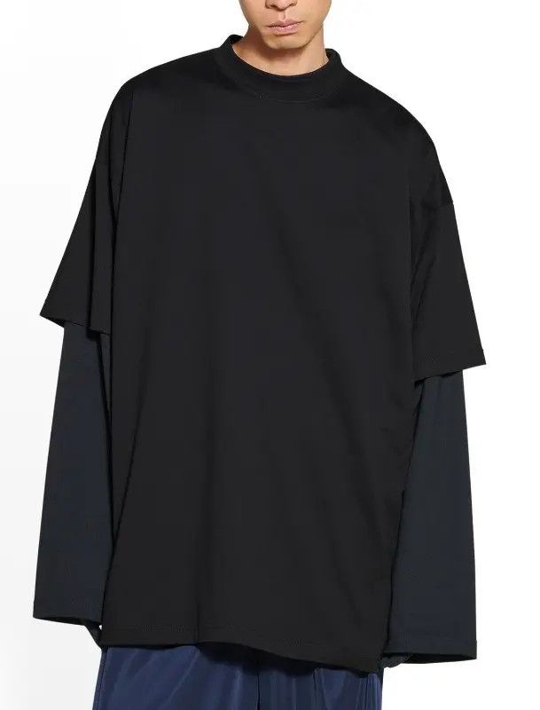 Balenciaga o1srvl11e0525 T-Shirt Oversized in Black Size US L / EU 52-54 / 3 - 4 Thumbnail