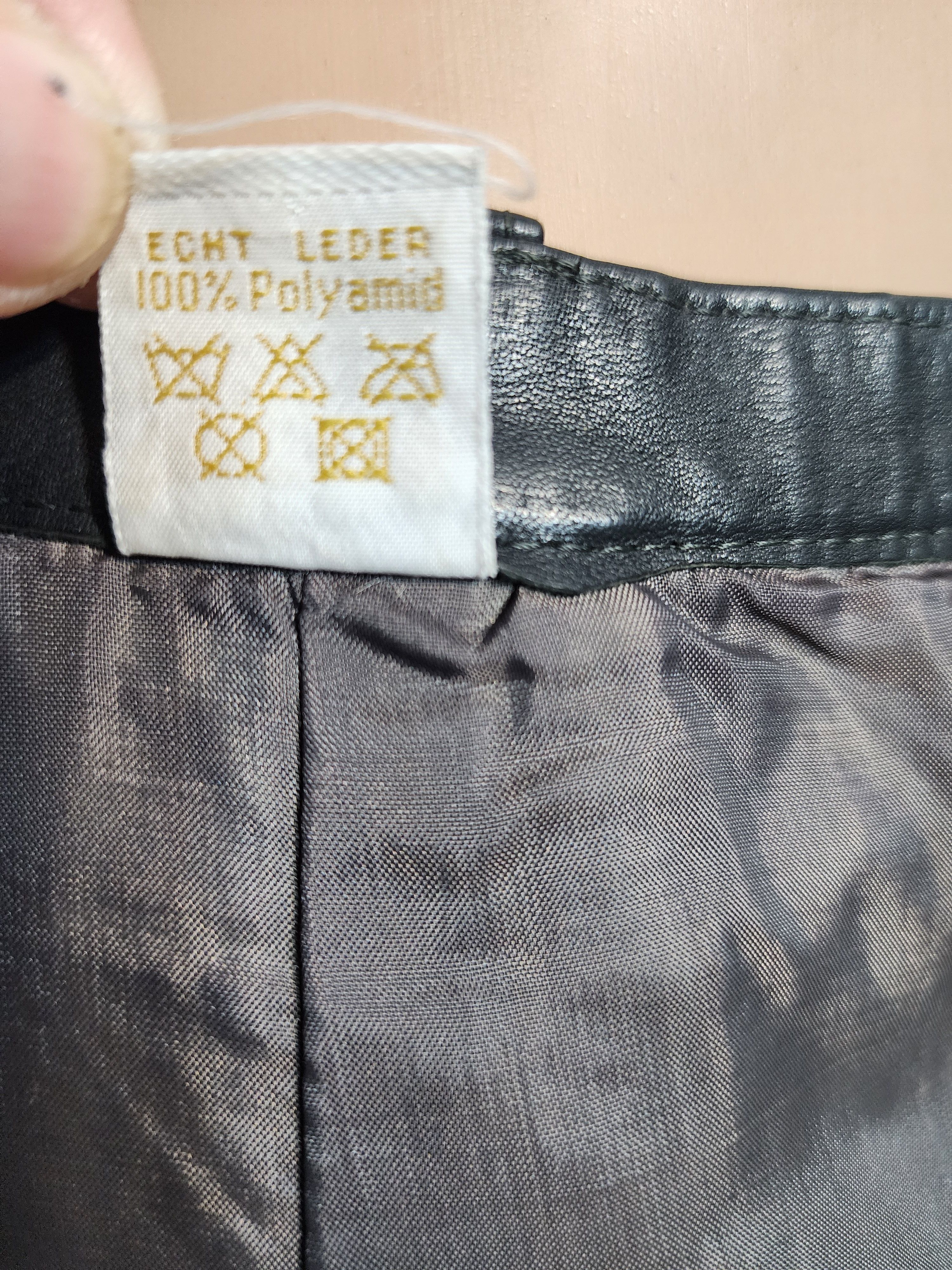 Genuine Leather Gray leather skirt. Grey skirt. Vintage leather skirt. Size 28" / US 6 / IT 42 - 10 Thumbnail