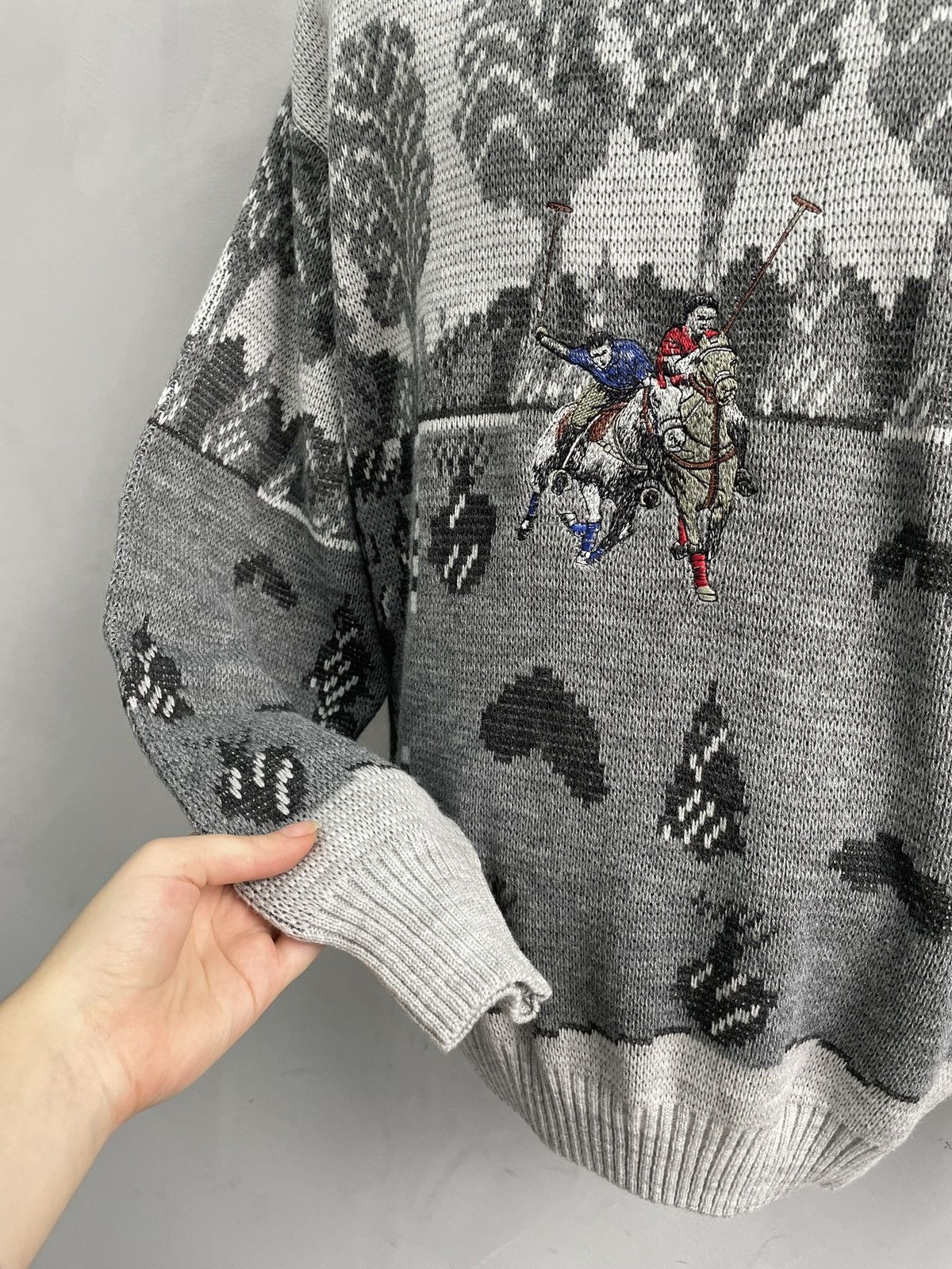 Lacoste Lacoste chemise style over print sweater crewneck y2k Size US L / EU 52-54 / 3 - 7 Thumbnail