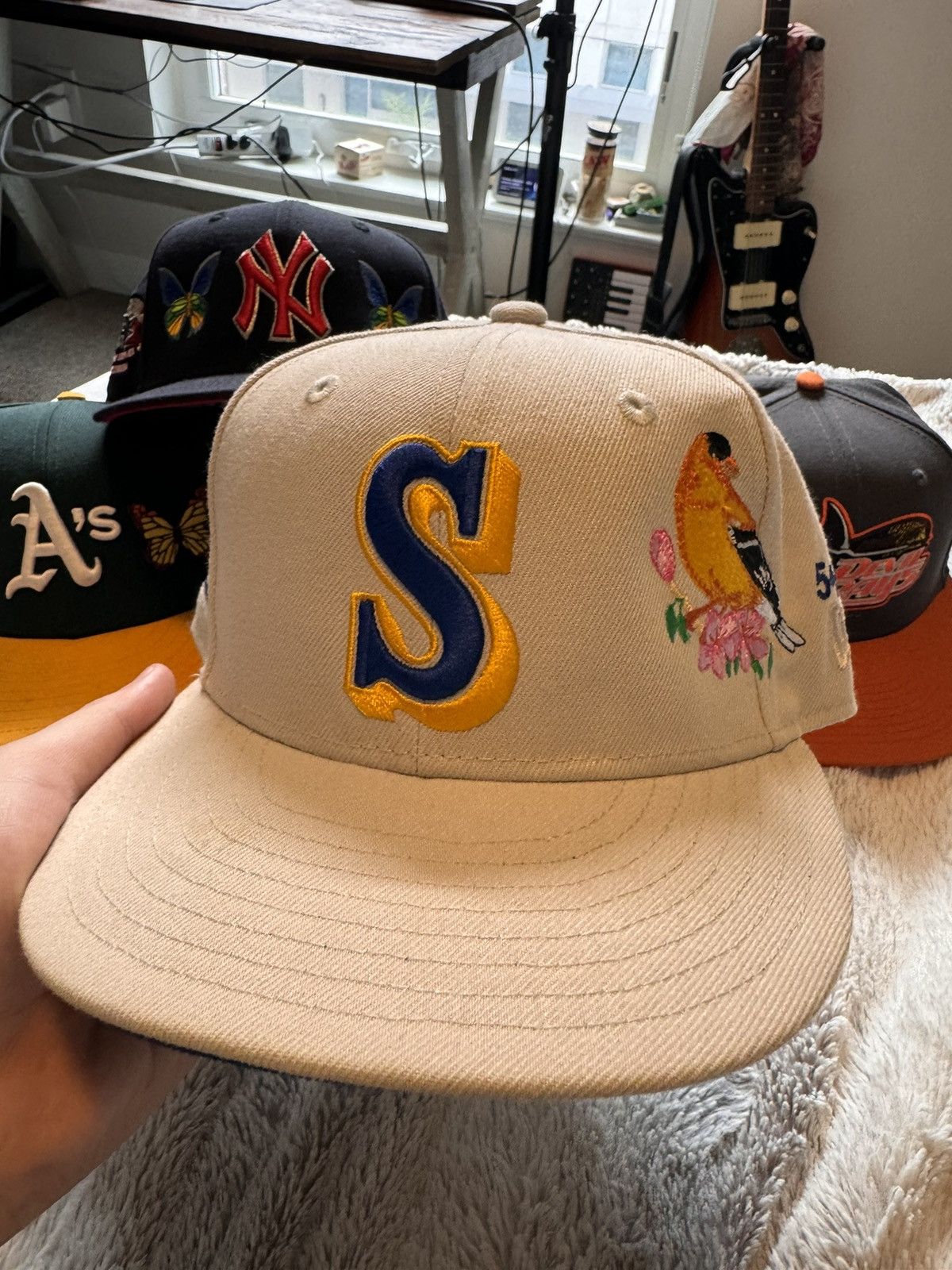 New Era Stone grey Seattle mariners all over embroidered fitted Size ONE SIZE - 1 Thumbnail