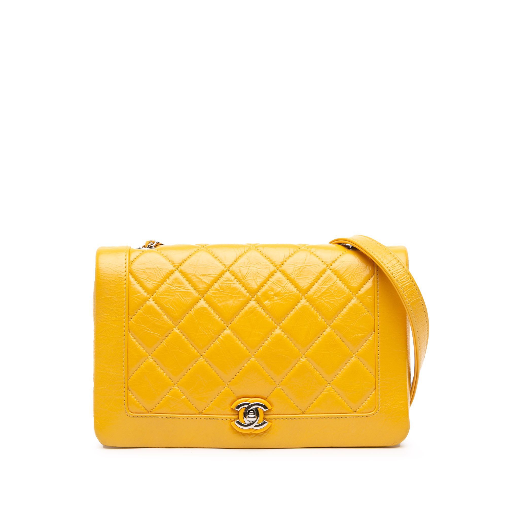 Chanel Chanel Crumpled Calfskin Bi Quilted Vintage Full Flap Size ONE SIZE - 1 Thumbnail