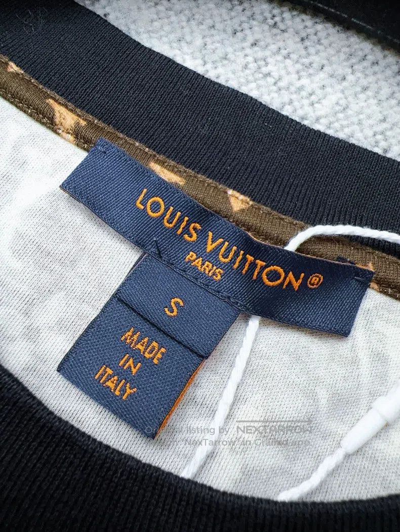 Louis Vuitton Louis Vuitton 24 brown logo full print cotton crewneck sho Size S / US 4 / IT 40 - 3 Thumbnail