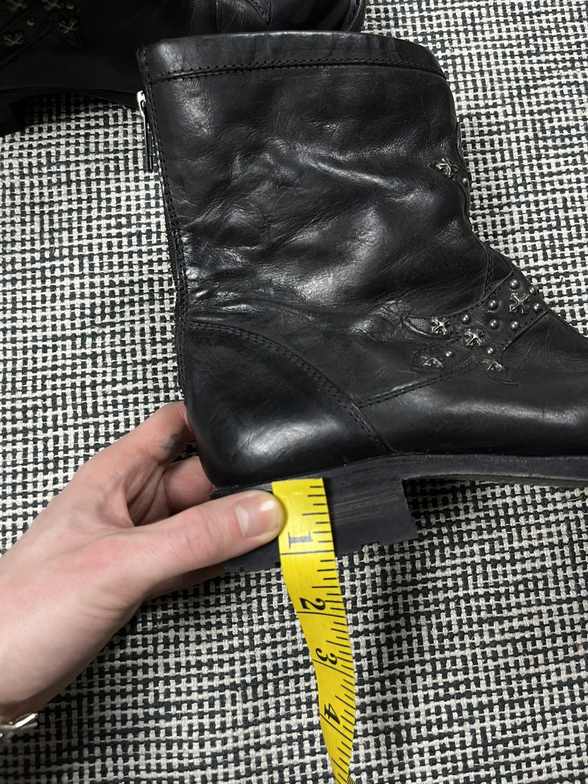 Sendra Fleur De Lis cross studded sendra cowboy boots 38 eu y2k Size US 8 / IT 38 - 15 Thumbnail