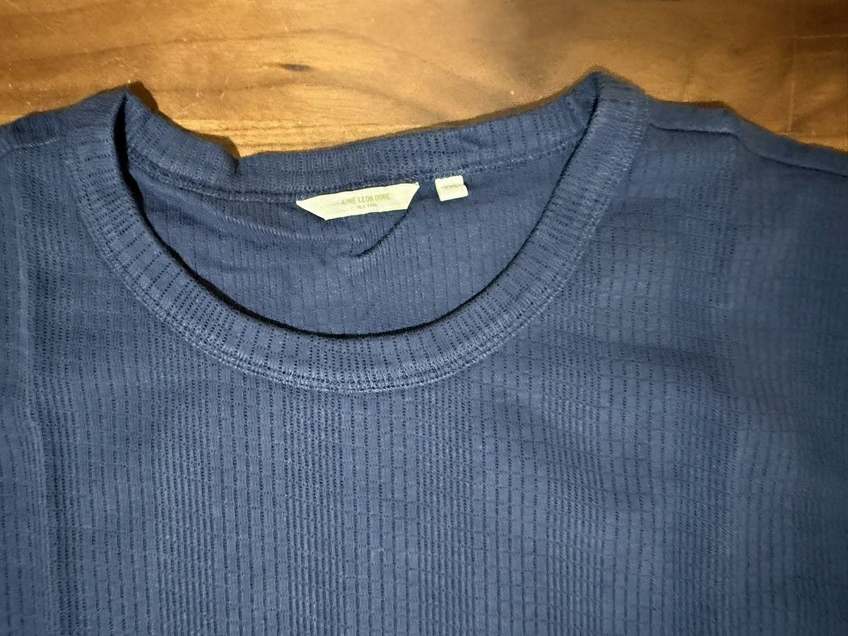 Aime Leon Dore Aime Leon Dore ALD Short Sleeve Pointelle Tee Navy Size XXL Size US XXL / EU 58 / 5 - 2 Thumbnail