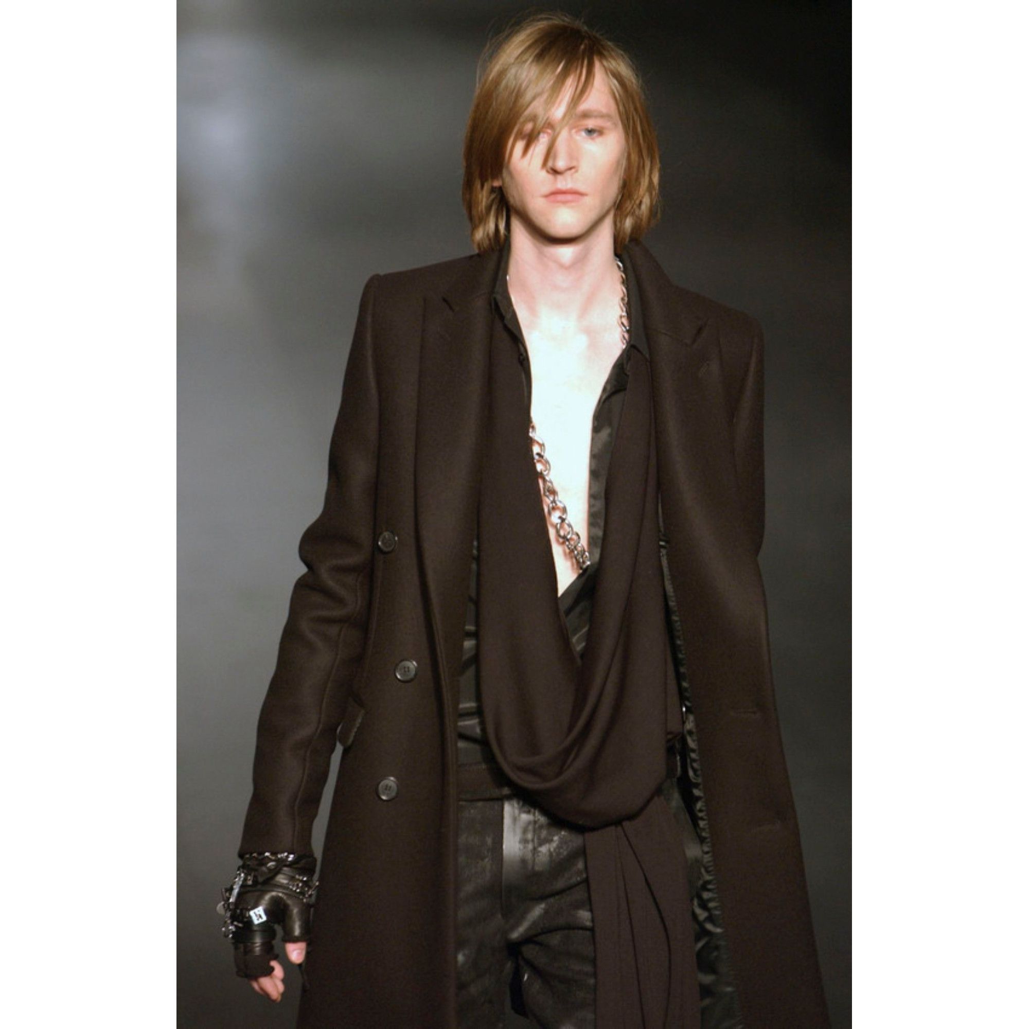 Hedi Slimane Dior Homme AW03 "Luster" Wool & Cashmere Coat Size US M / EU 48-50 / 2 - 2 Thumbnail