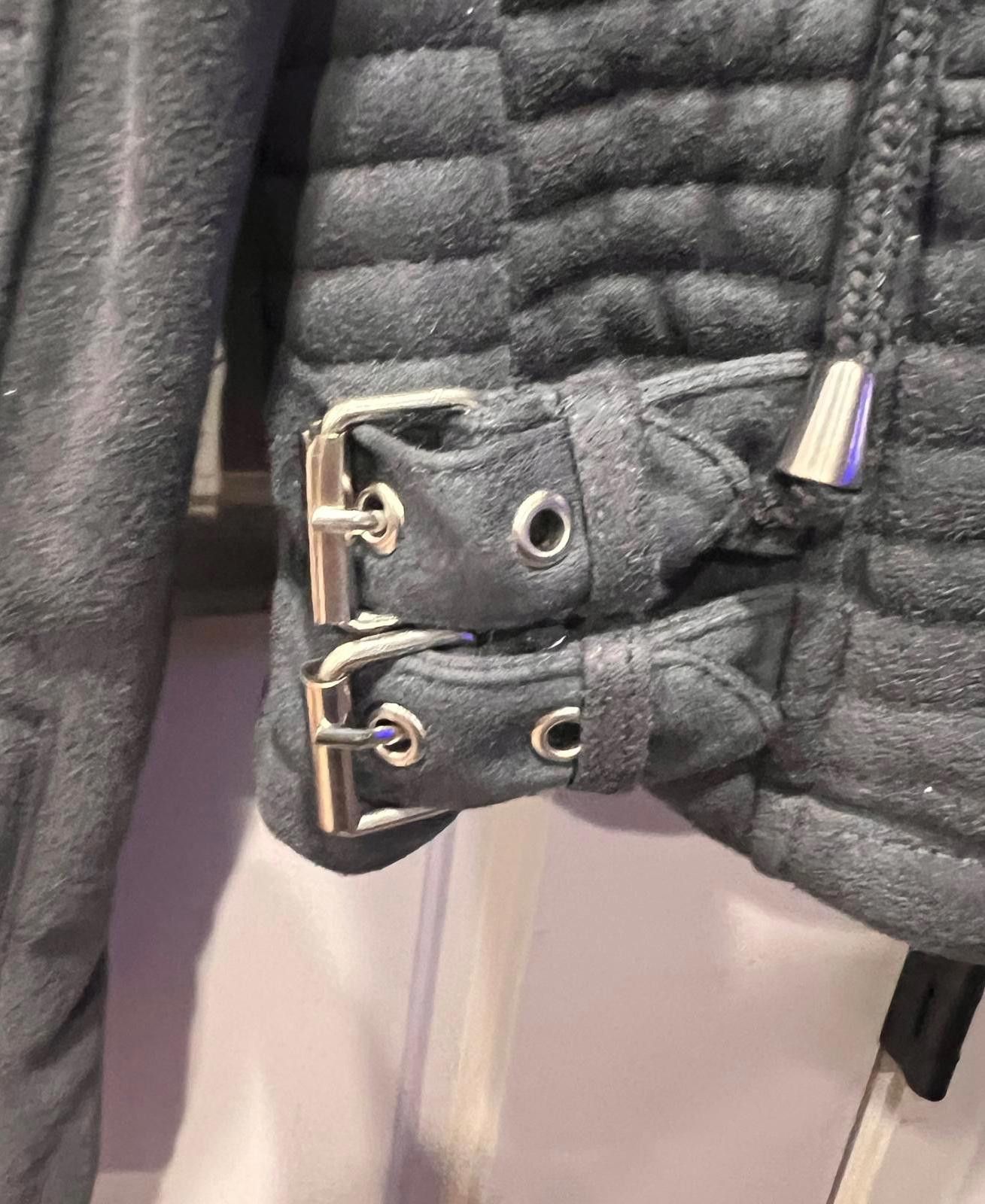 Unknown London Women's Grey Quilted Hooded Jacket with Buckle Detail Size M / US 6-8 / IT 42-44 - 3 Thumbnail