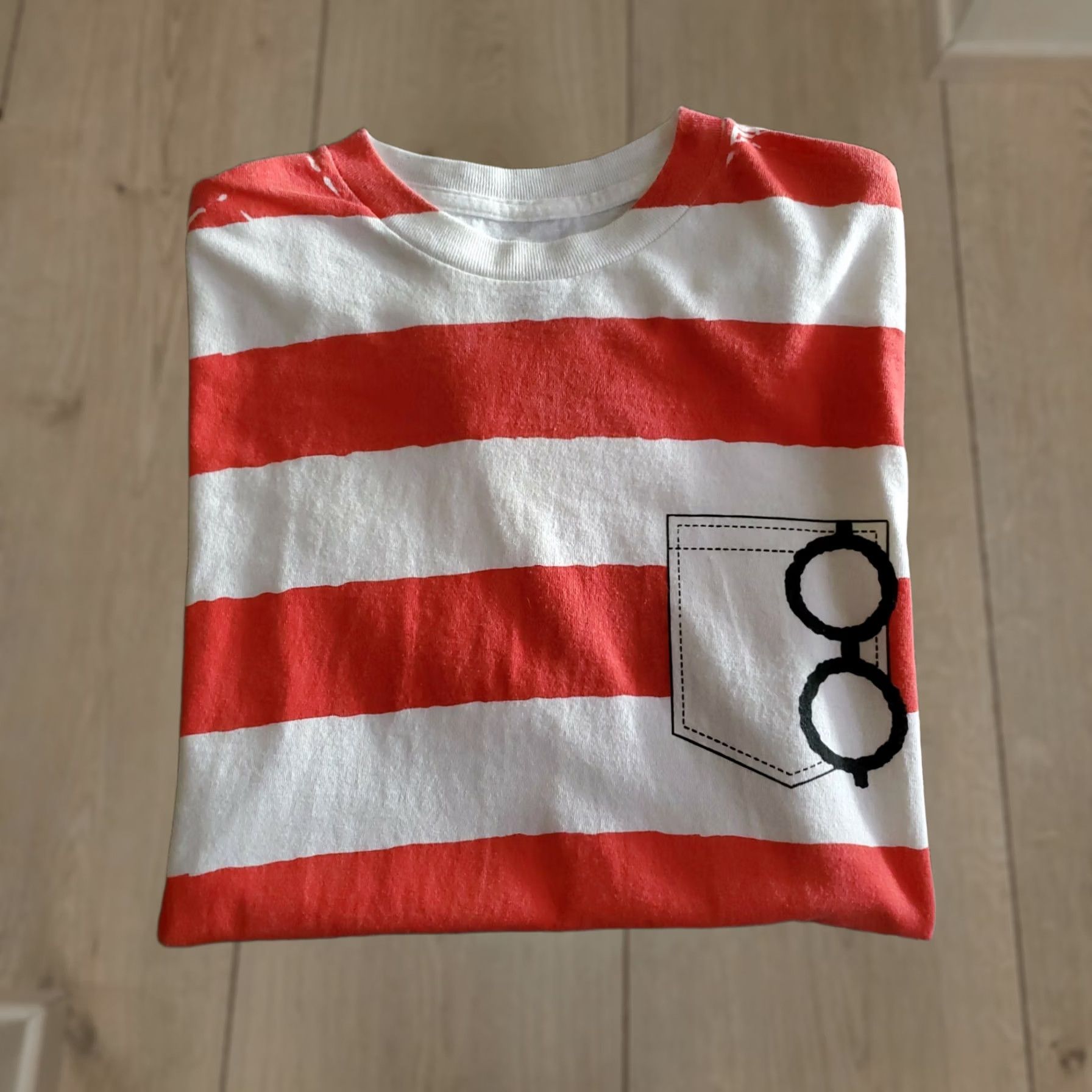 Aldo Wheres Waldo T-Shirt Short Sleeve Crew Neck Multicolor Waldo Faux Pocket Glasses 90s Retro Unisex Adult M Size US M / EU 48-50 / 2 - 1 Thumbnail