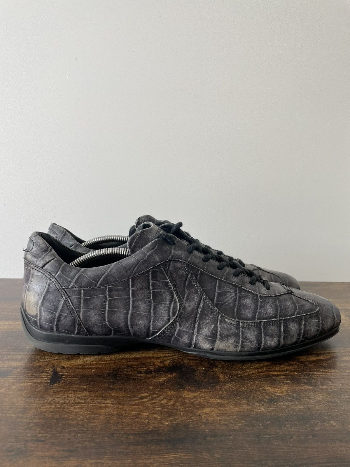 Santoni Santoni AMG Leather Crocodile Shoes Vintage Faded RARE Size US 10 / EU 43 - 3 Thumbnail