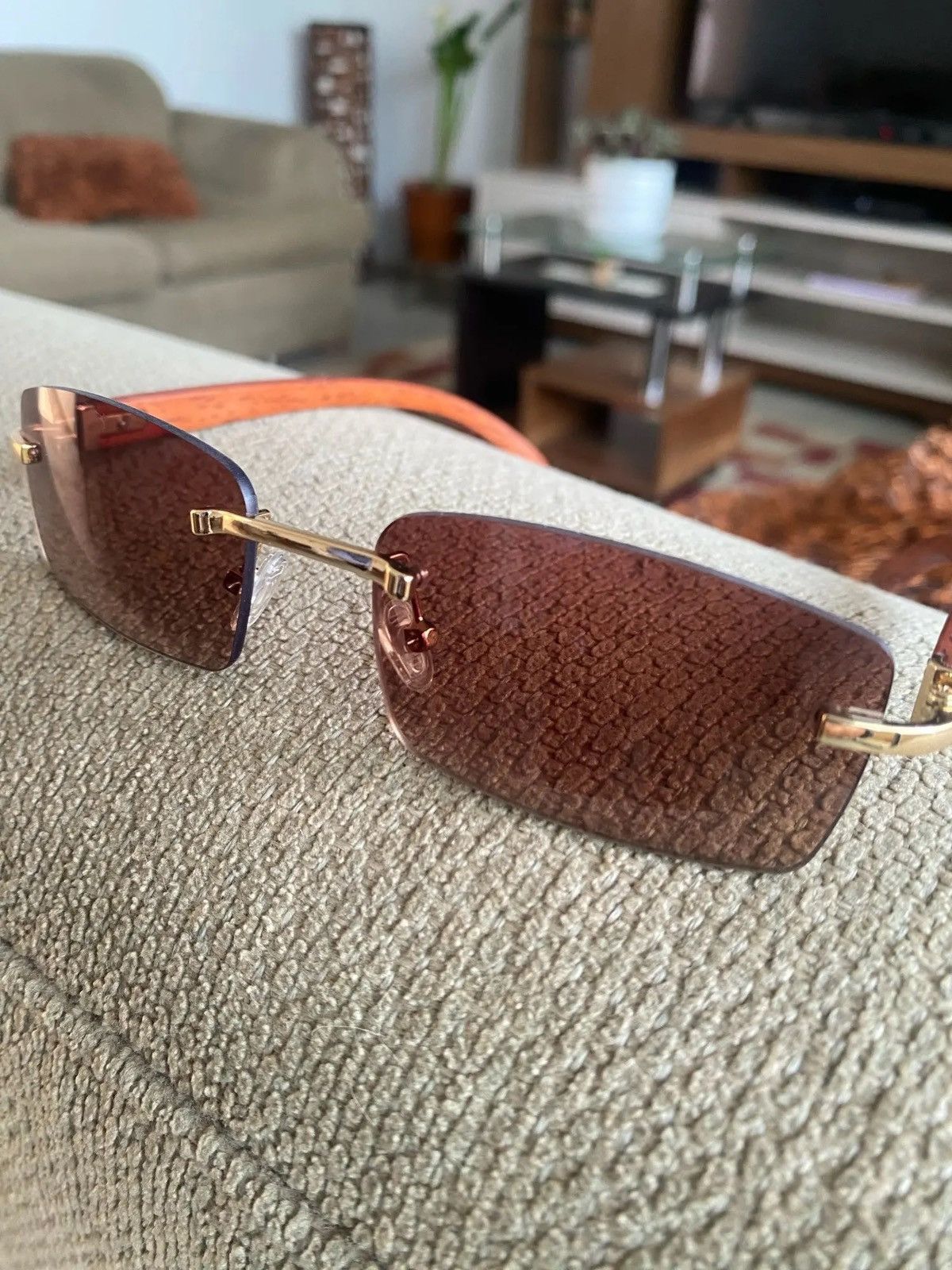 Electric Visual Rimless Square Sunglasses Size ONE SIZE - 5 Thumbnail