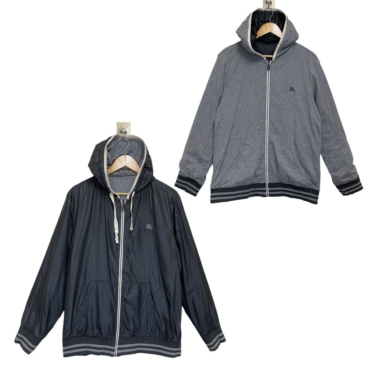 Burberry × Designer Vintage Burberry Black Label Reversible Hoodie Size US M / EU 48-50 / 2 - 1 Thumbnail