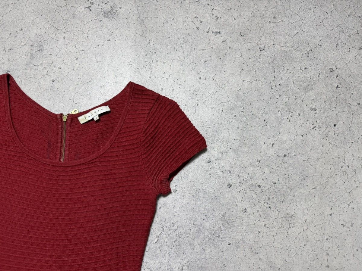 Sandro Sandro Red Knit Dress Size S / US 4 / IT 40 - 5 Thumbnail