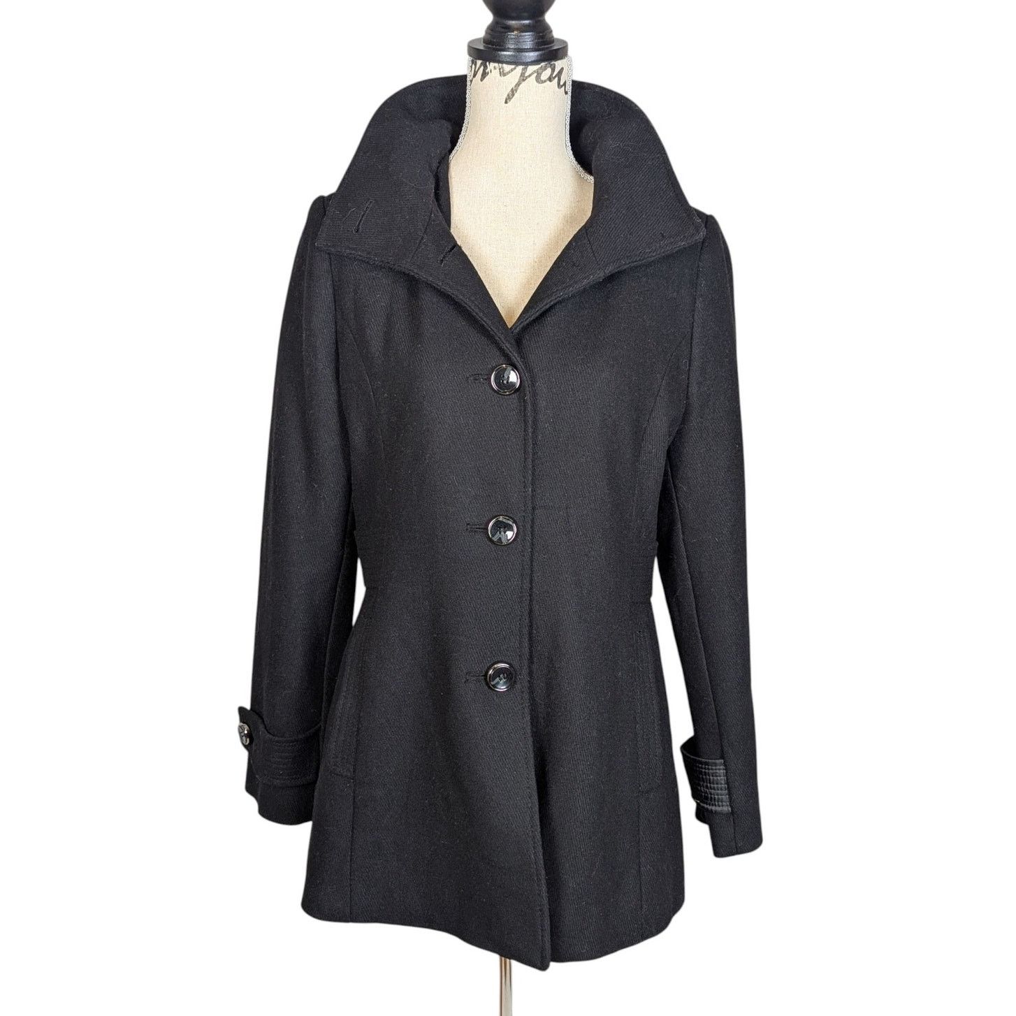 Kenneth Cole Kenneth Cole Wool Blend Overcoat Black Size 10 Size L / US 10 / IT 46 - 4 Thumbnail