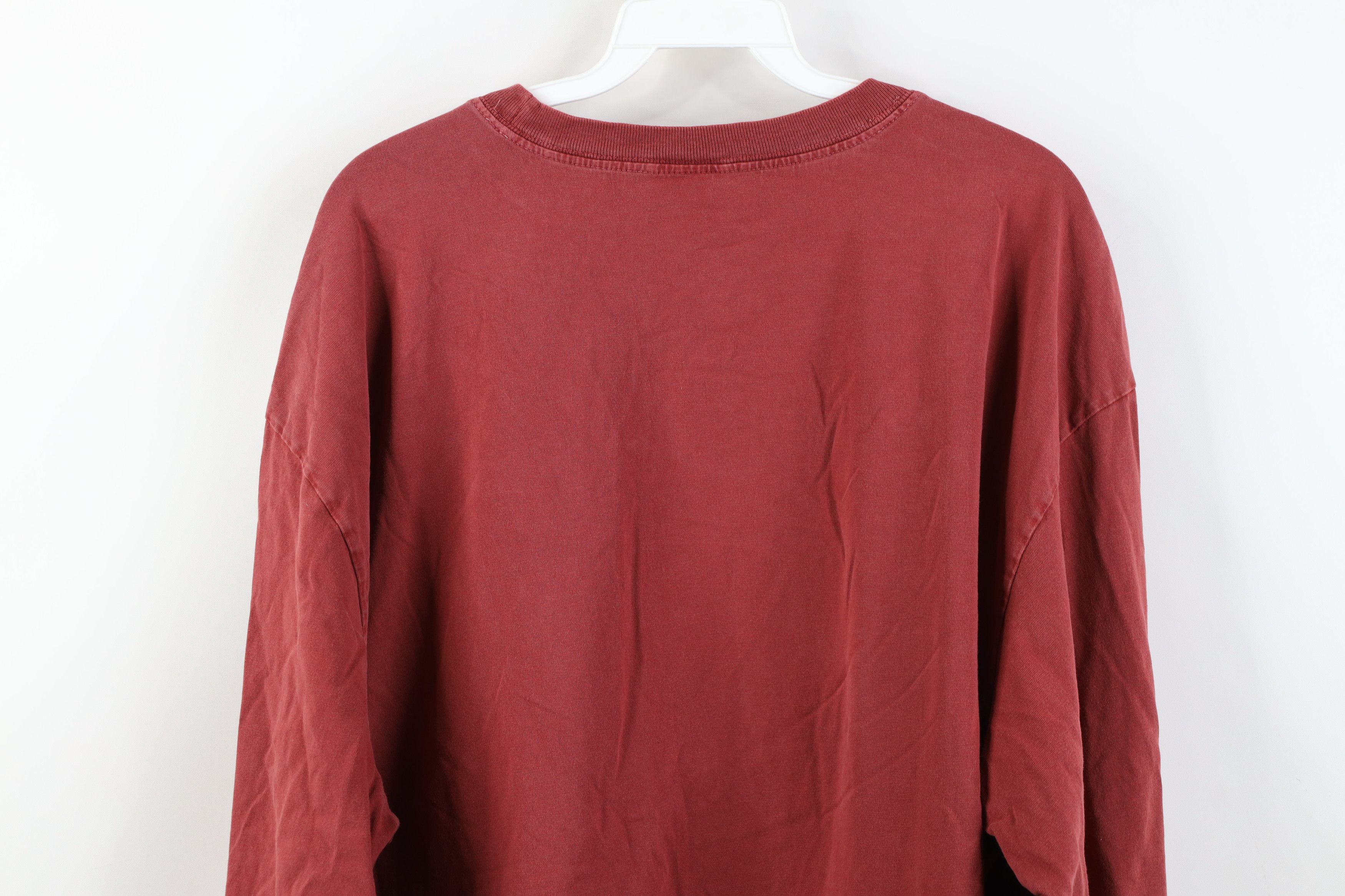 Woolrich Woolen Mills Vintage 90s Woolrich Heavy Stonewash Long Sleeve T-Shirt Red Size US XL / EU 56 / 4 - 13 Thumbnail