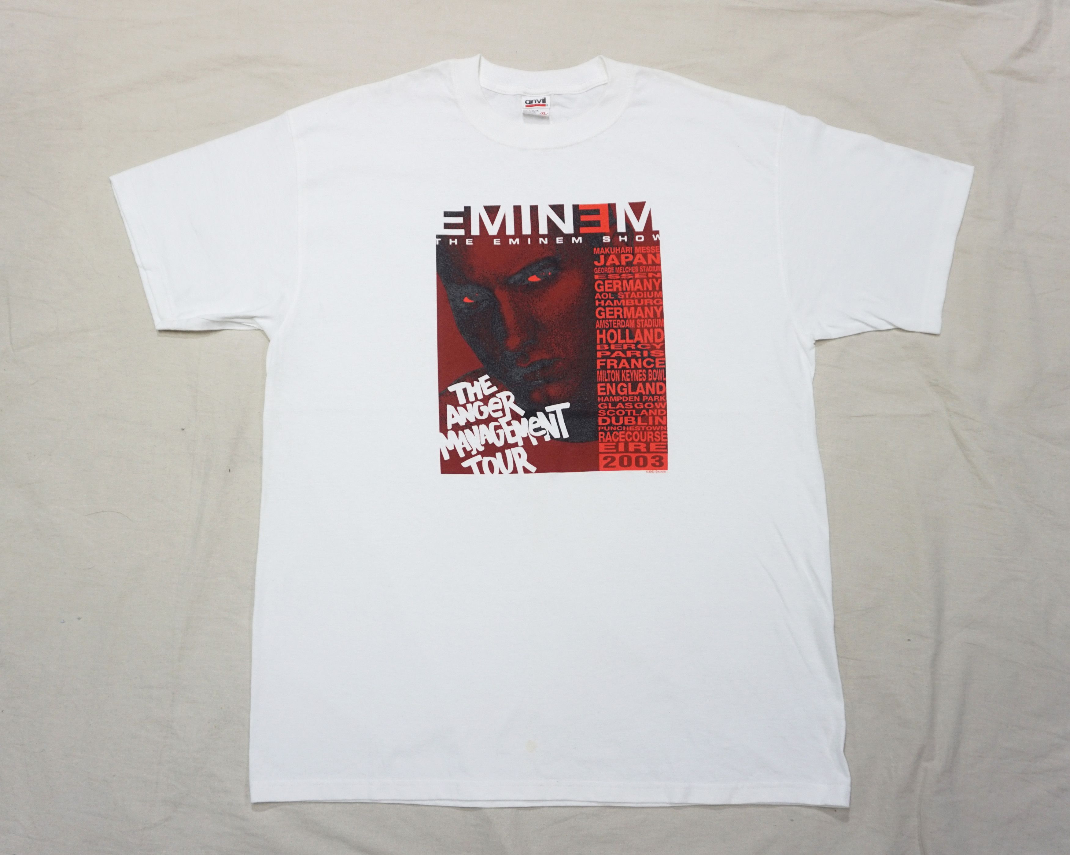 Band Tees × Mostly Heard Rarely Seen × Rap Tees 00's Eminem "The Anger Management" Tour T-shirt Size US XL / EU 56 / 4 - 1 Thumbnail