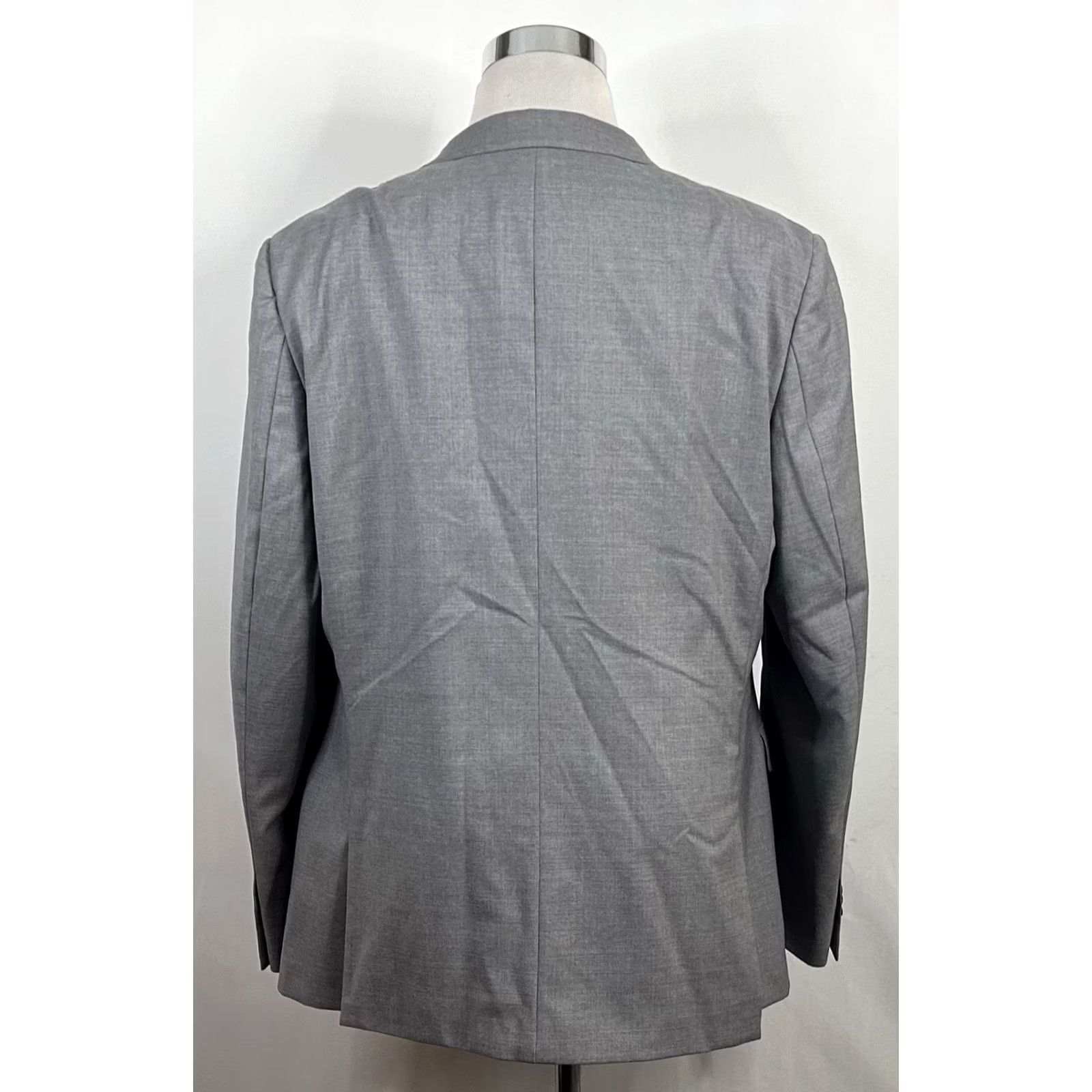 Banana Republic Banana Republic Sport Coat Gray Wool 46L Two-Button Double Vented Notch Lapel +Jacket Front Style Size US XS / EU 42 / 0 - 7 Thumbnail