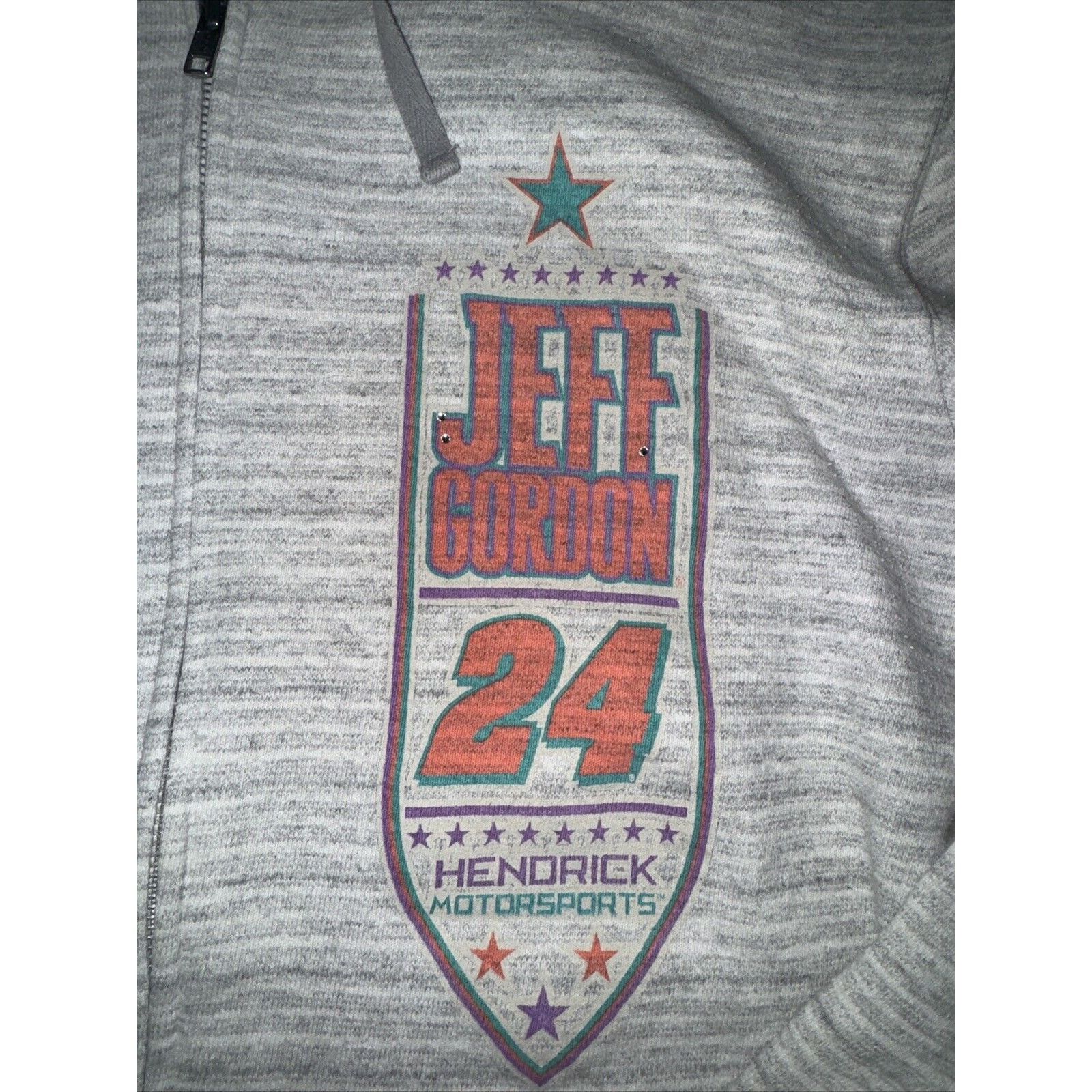 Chase Authentics × NASCAR × Vintage VNTG Chase Authentic Jeff Gordon Zip Up Hoodie Grey XL 20x26 Size XL / US 12-14 / IT 48-50 - 2 Thumbnail