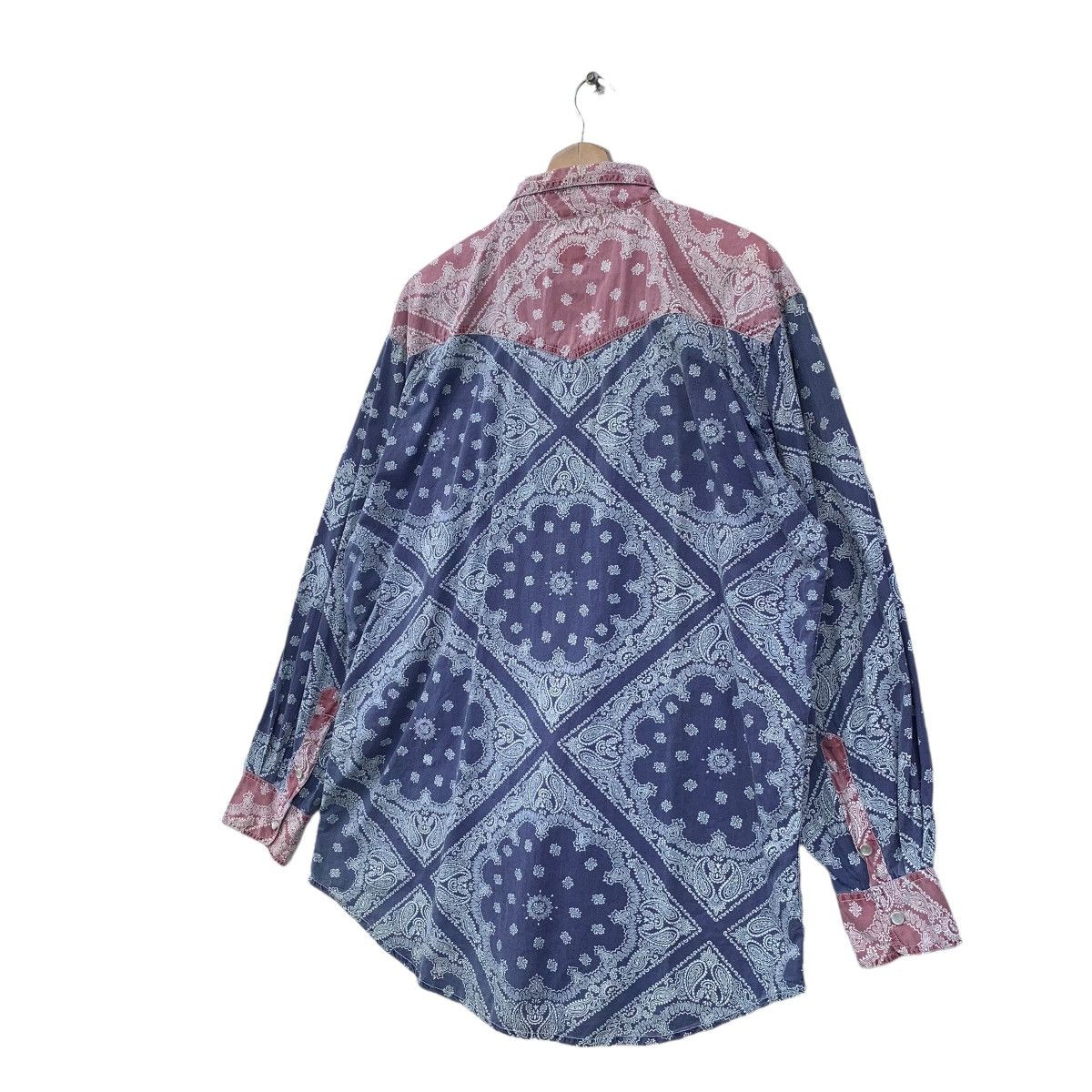 Cowboy Equipment × Japanese Brand Dog Fight Brand Paisley Bamdana Snap Button Shirt Size US XL / EU 56 / 4 - 4 Thumbnail
