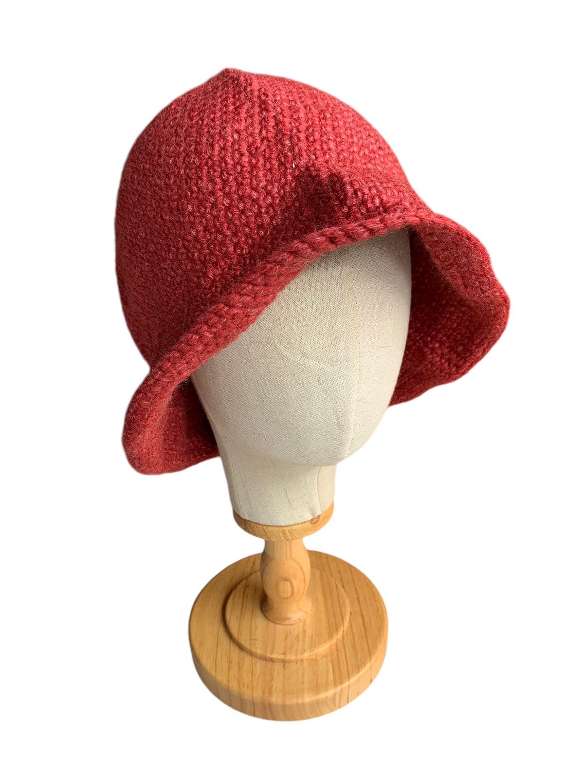 Handmade × Japanese Brand Knitted Crochet Hippies style Big Bucket Hats Size ONE SIZE - 4 Thumbnail