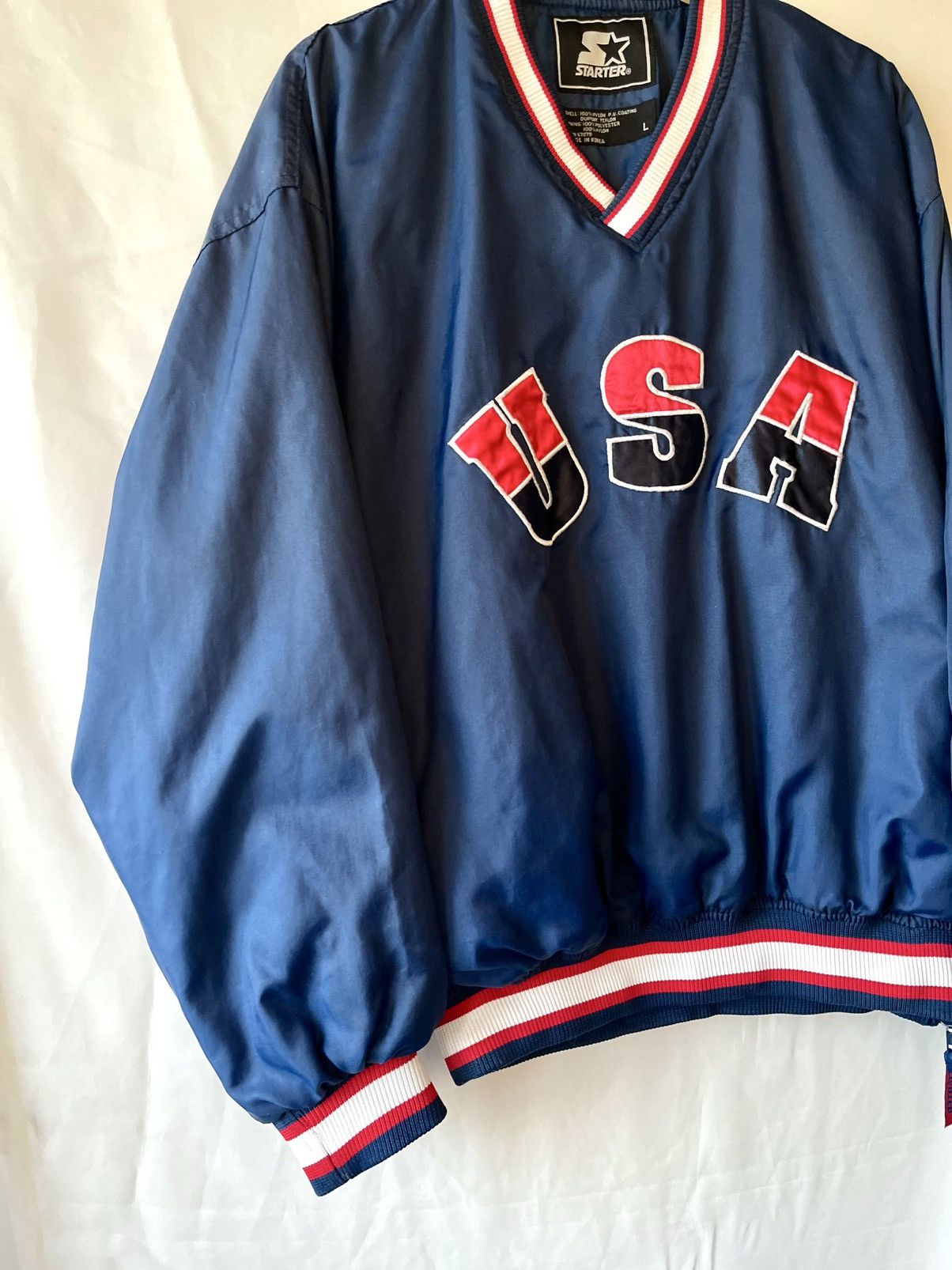 Starter Sweatshirt jacket vintage 90s. L Starter blue windbreaker Size US L / EU 52-54 / 3 - 2 Thumbnail
