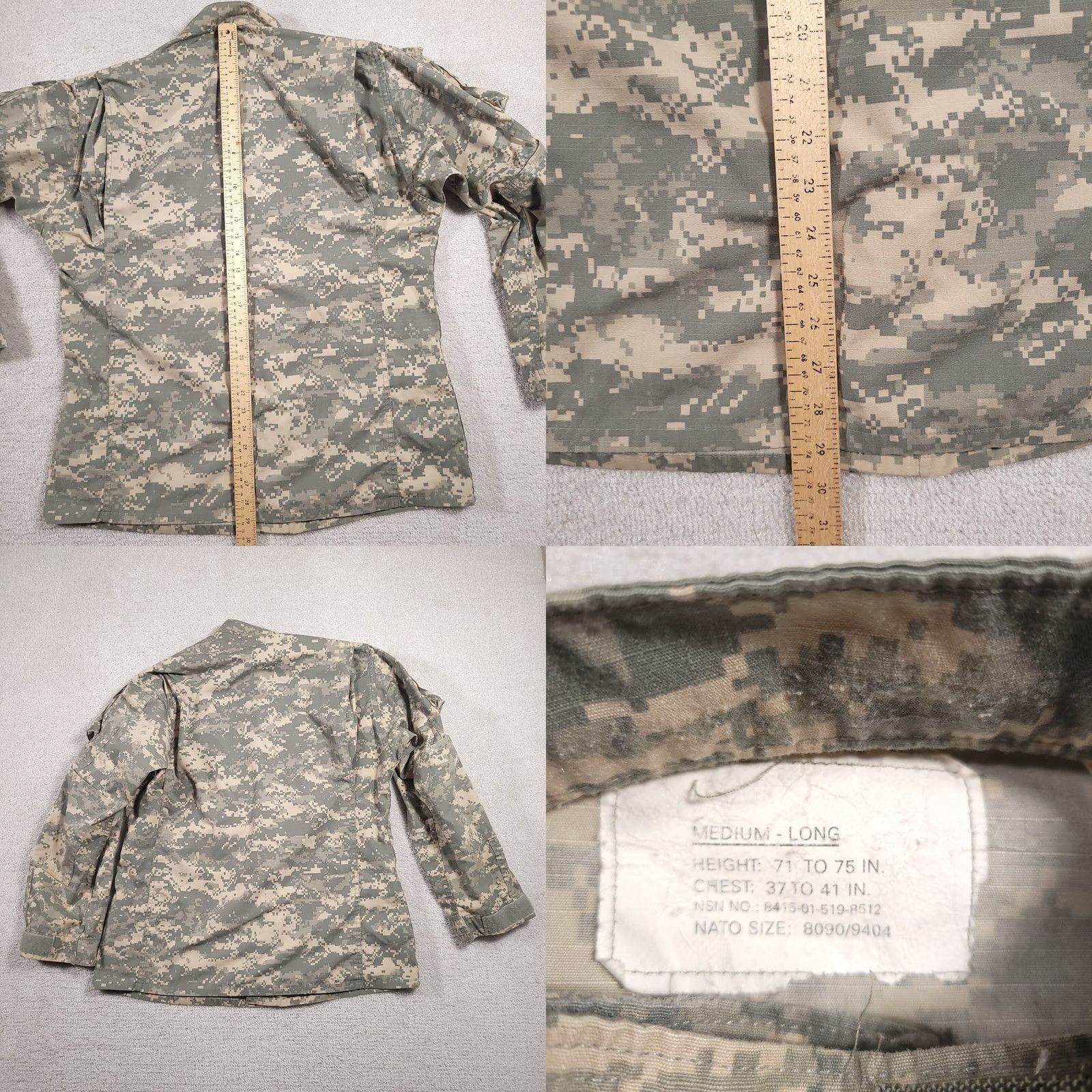 Vintage VINTAGE Military Official Army Combat Digital Camo Jacket Mens Long Size US M / EU 48-50 / 2 - 8 Thumbnail