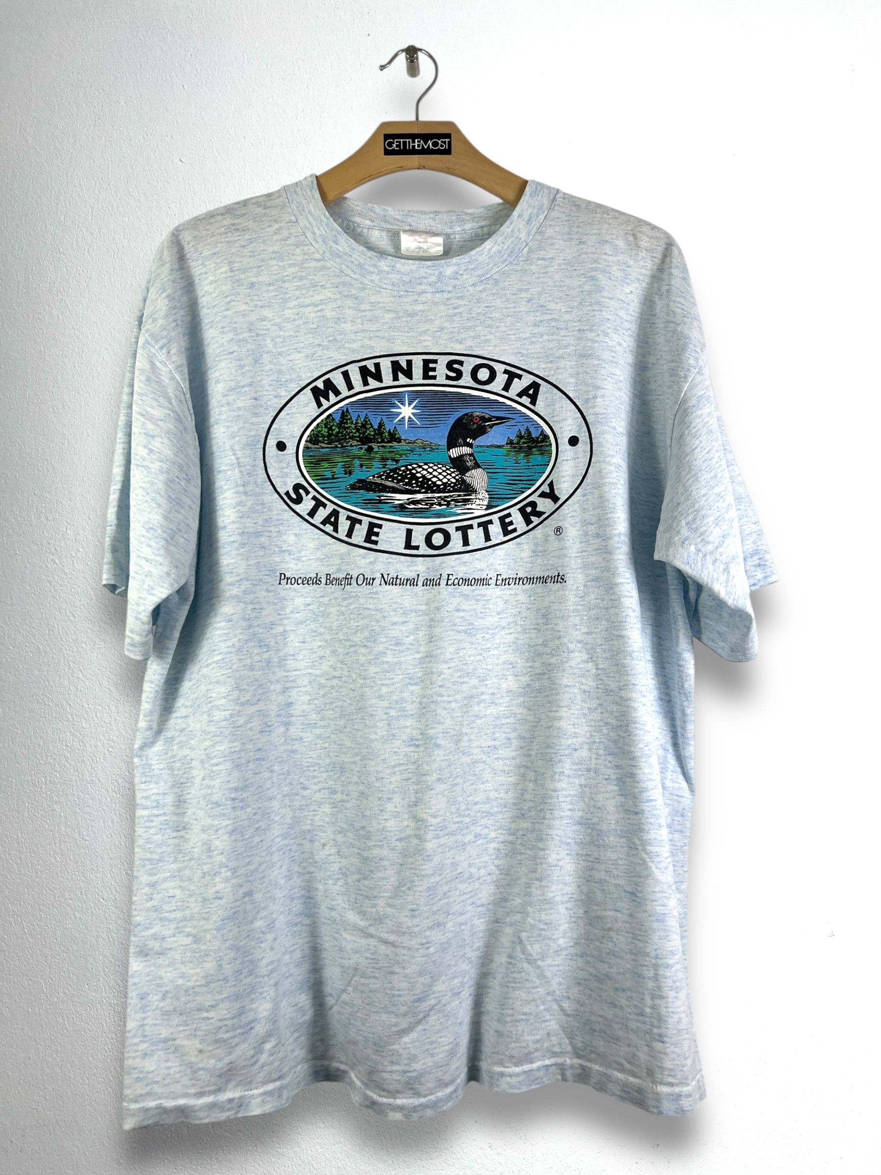 Vintage No.5145 Vintage 90s Minnesota State Lottery Graphic Tee (XL) Size US XL / EU 56 / 4 - 1 Thumbnail