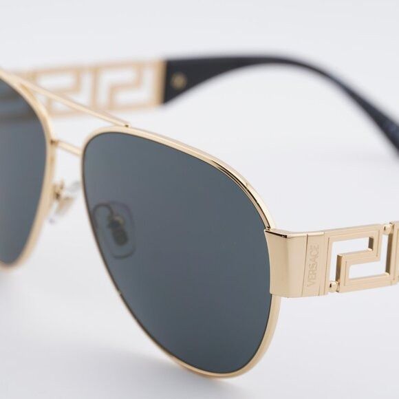 Versace Versace VE2289 100287 Sunglasses Gold Aviator Frame Size ONE SIZE - 7 Thumbnail