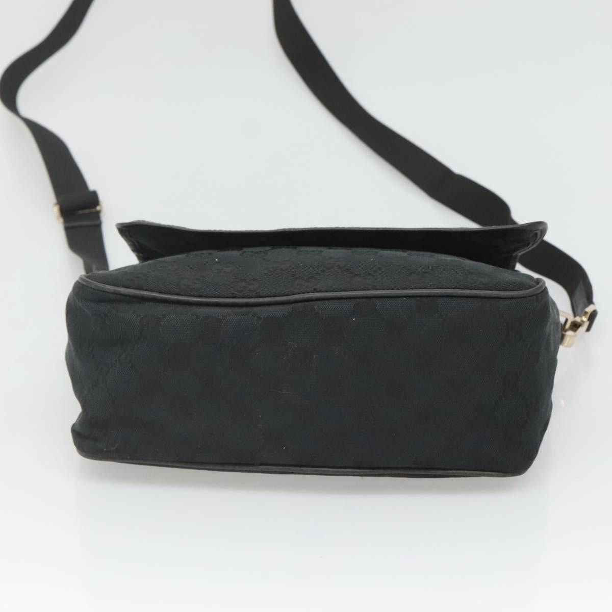 Gucci GUCCI GG Canvas Shoulder Bag Black Gold 019 019 Size ONE SIZE - 9 Thumbnail