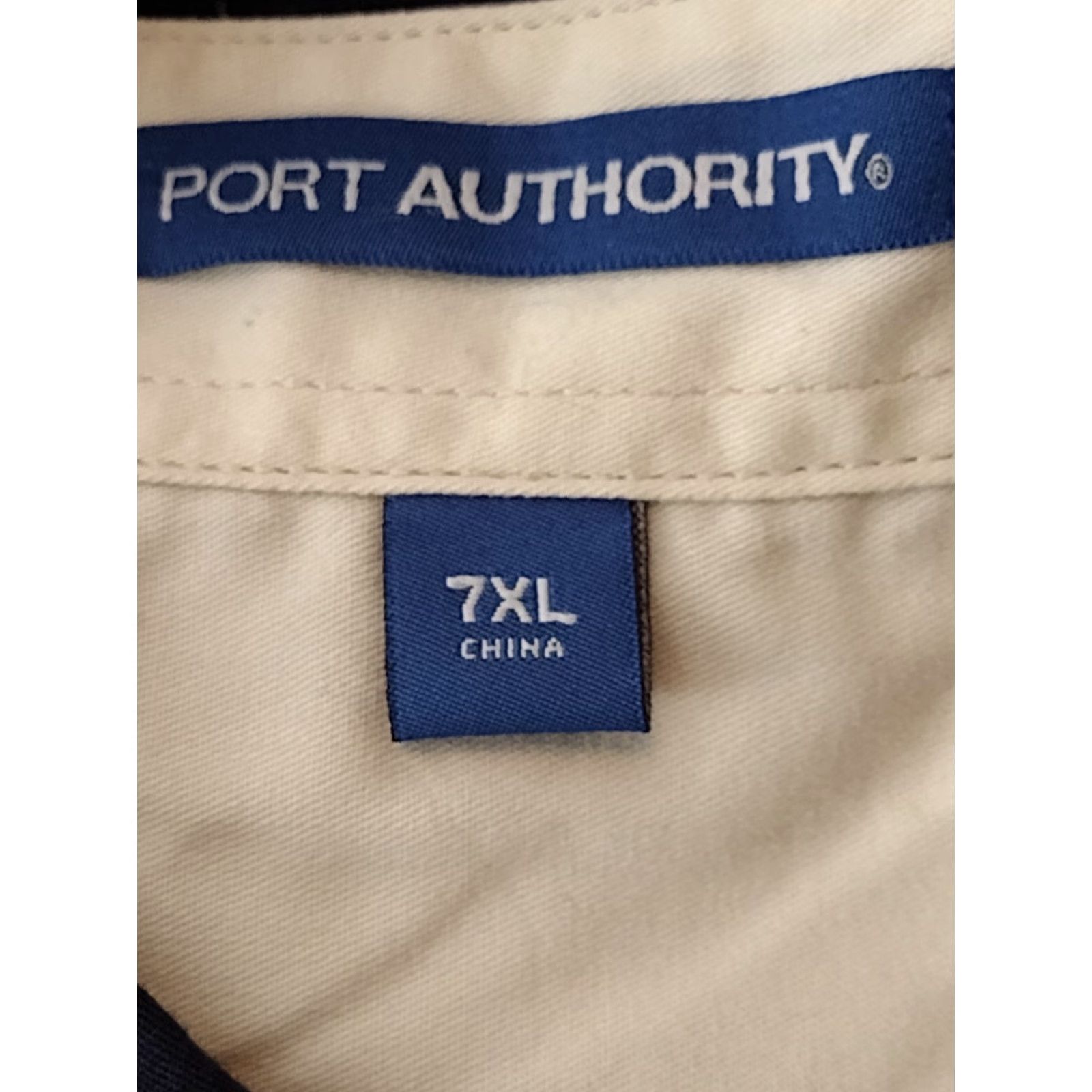 Port Authority Port Authority Men's First Call Logo Navy Collared Dress Button Shirt 7XL Navy Blue Solid Short Sleeve Button-Up Shirt Mens Regular XS-7XL Size 48R - 6 Thumbnail
