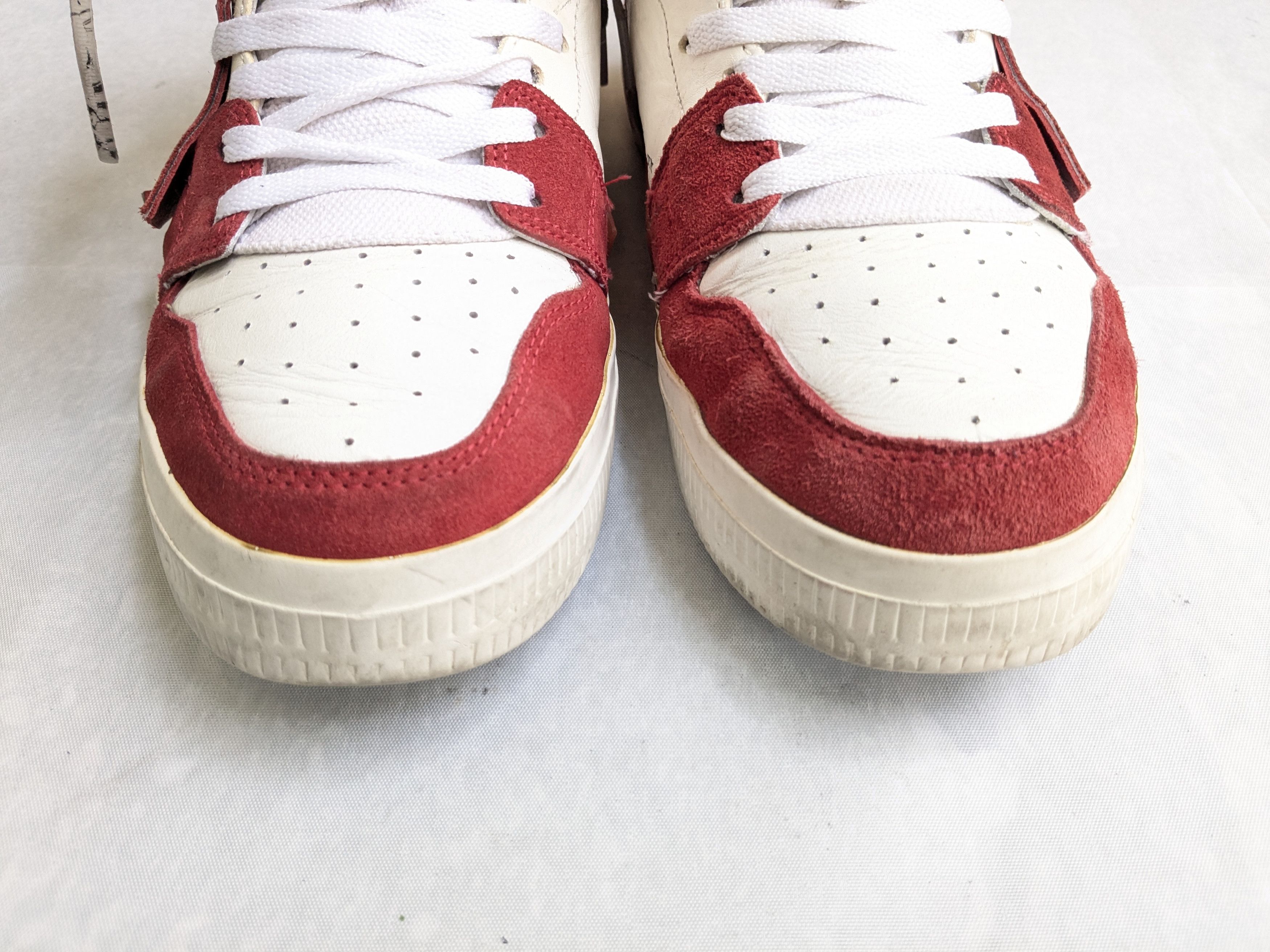 Off-White Off-white Vulcanized High Top Sneakers Red White 10 43 Size US 10 / EU 43 - 4 Thumbnail