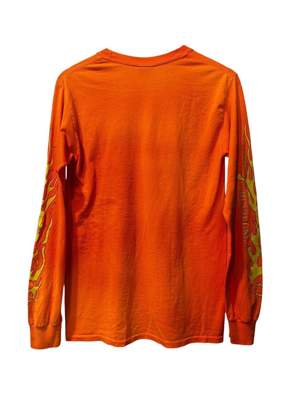 Japanese Brand Vintage Deviluse Fire Streetwear Fashion flame longsleeve Size US S / EU 44-46 / 1 - 2 Thumbnail