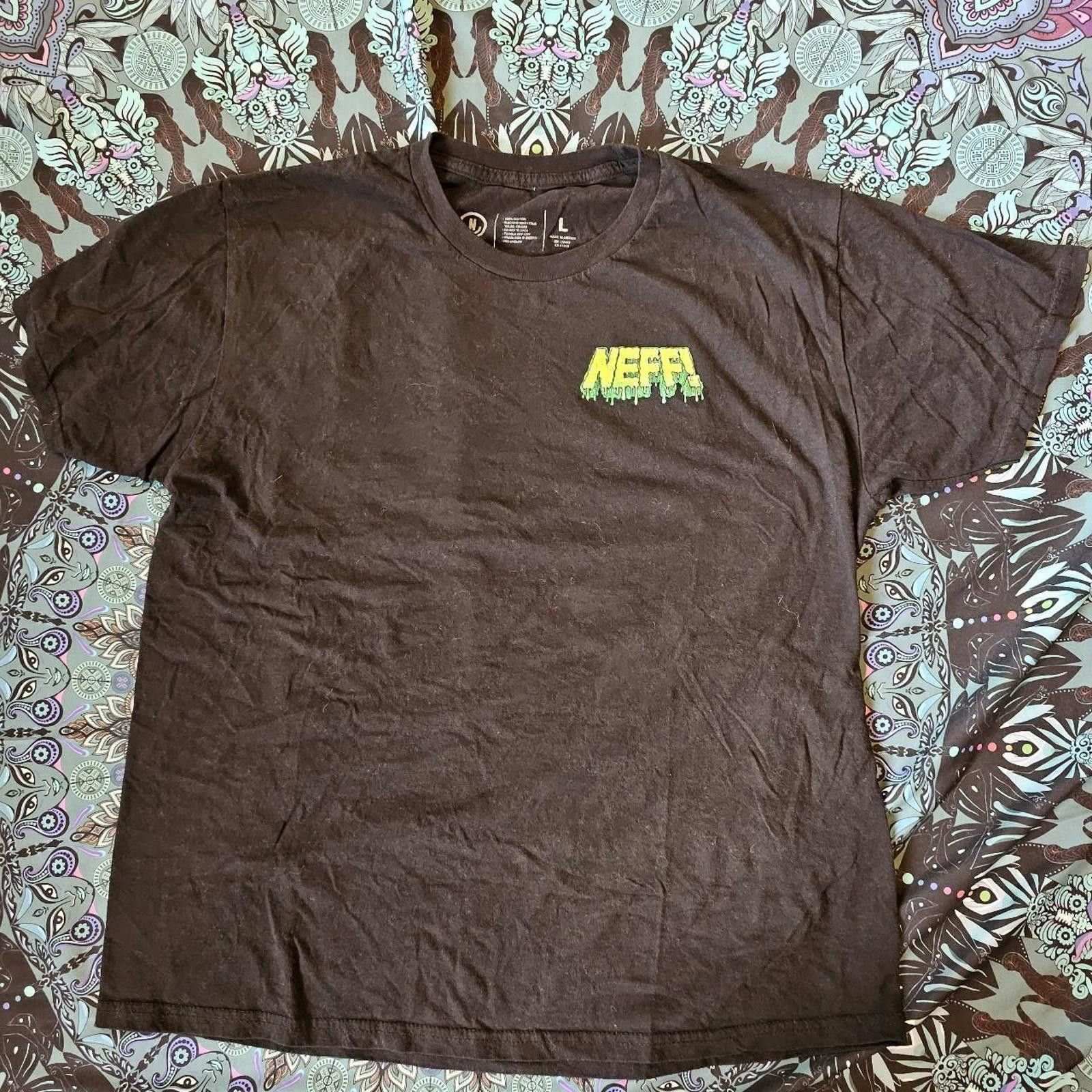 Designer Men's Black and Green Neff T-shirt Size US L / EU 52-54 / 3 - 1 Thumbnail