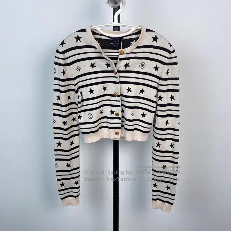 Louis Vuitton Louis Vuitton Star striped knit cardigan shirt Size S / US 4 / IT 40 - 1 Thumbnail