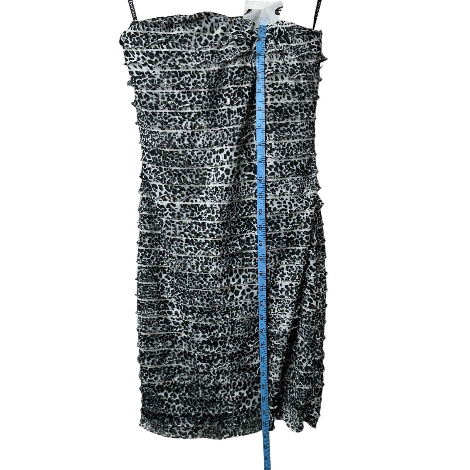 Bebe Bebe Leopard Tiered Mini Ruffle Bodycon Strapless Dress XS Size XS / US 0-2 / IT 36-38 - 12 Thumbnail