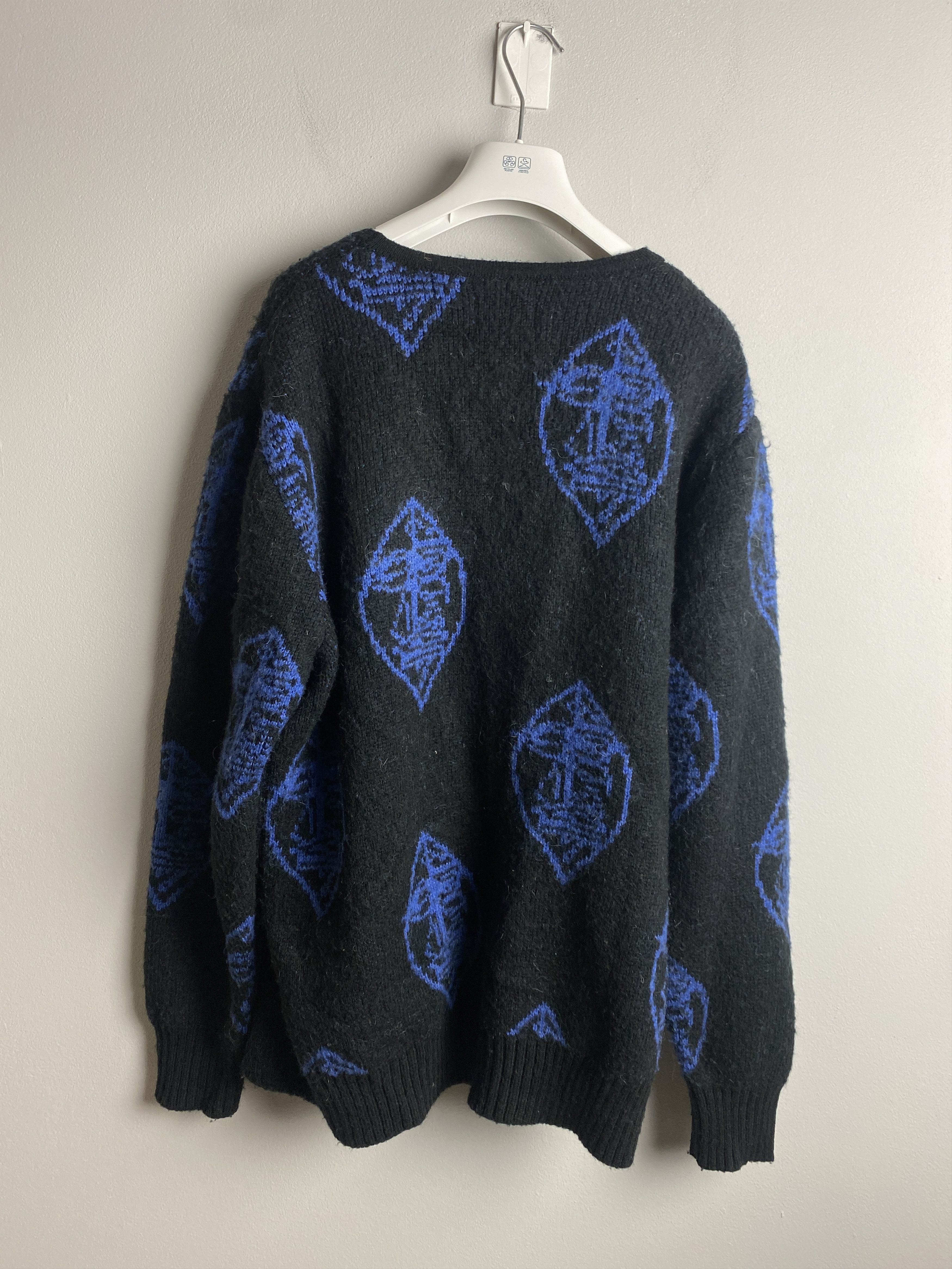 Stussy Stussy mask mohair cardigan sweater knitwear faces Size US M / EU 48-50 / 2 - 7 Thumbnail