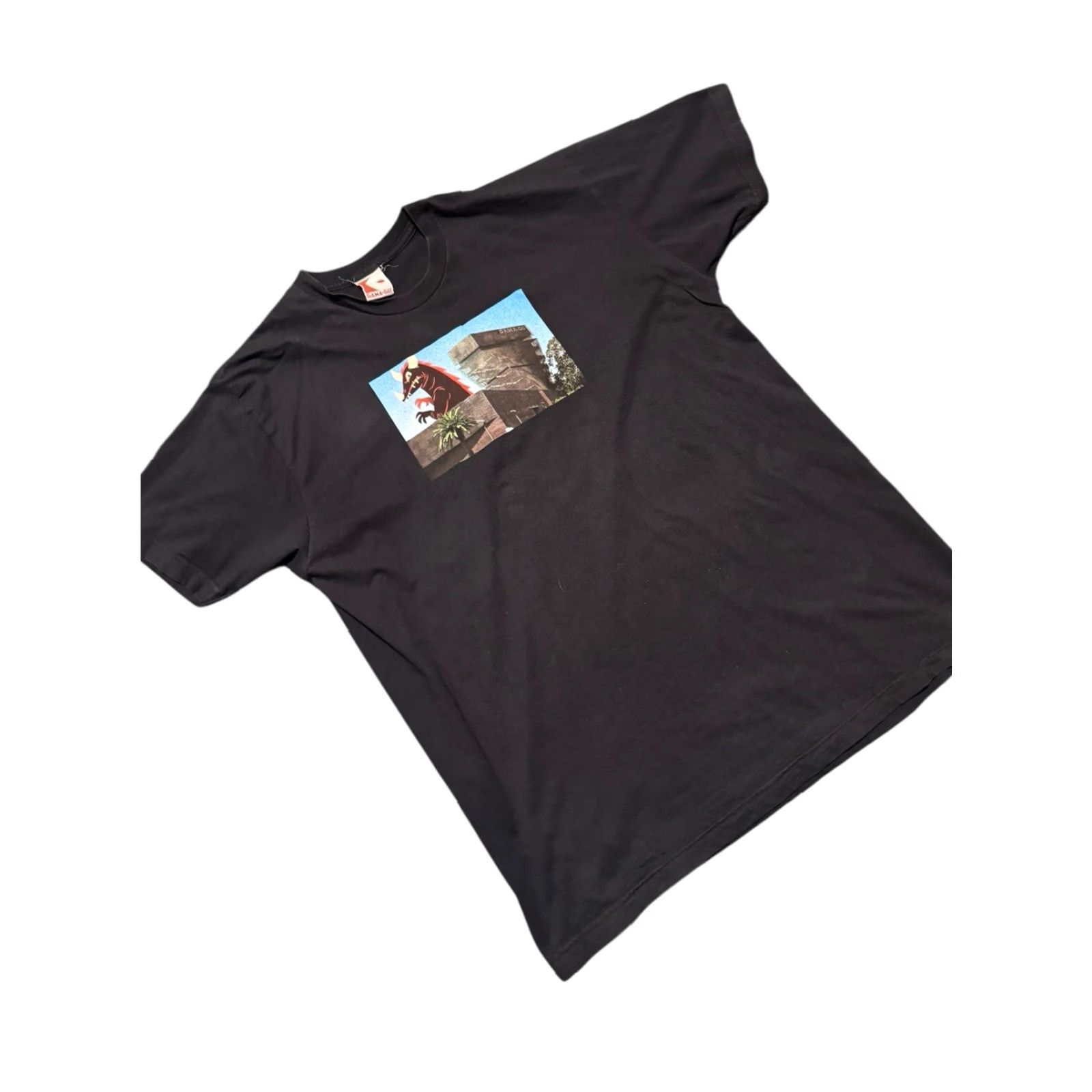 Vintage VINTAGE GAMA-GO Men's Black T-Shirt L Size Regular Short Sleeve 90s Funny Music Size US L / EU 52-54 / 3 - 3 Thumbnail