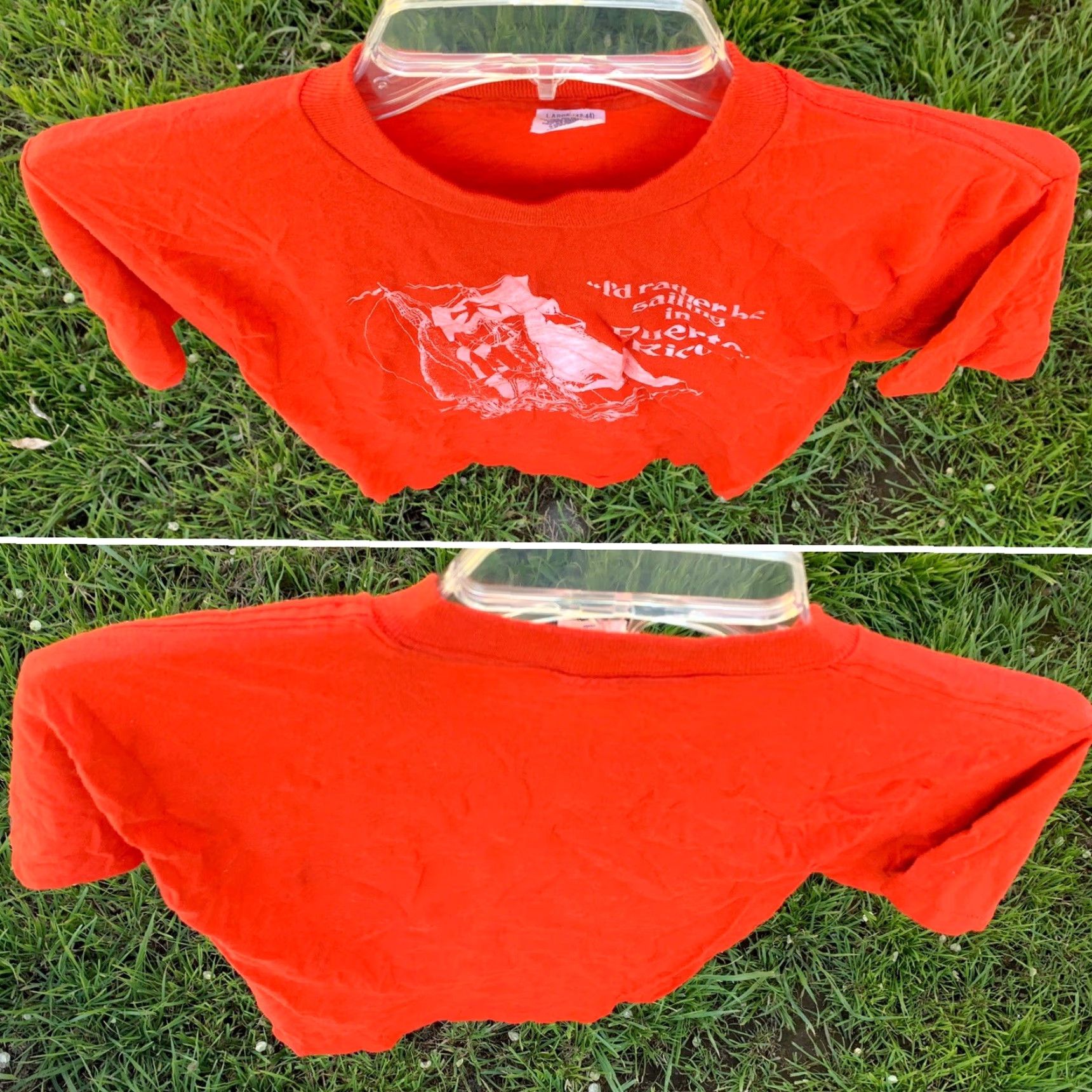 Vintage VINTAGE I’d Rather Be Sailing In Puerto Rico T Shirt 70s 80s Single Stitch L Shirt Mens Red 70s 80s Sailing Puerto Rico T-Shirt Size US L / EU 52-54 / 3 - 5 Thumbnail