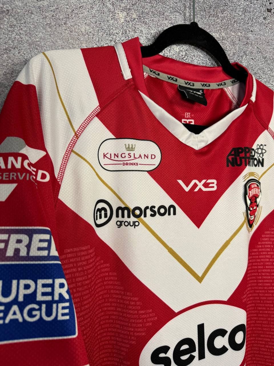 Vintage Salford Red Devils Rugby Jersey Men's Size XL Size US XL / EU 56 / 4 - 7 Thumbnail