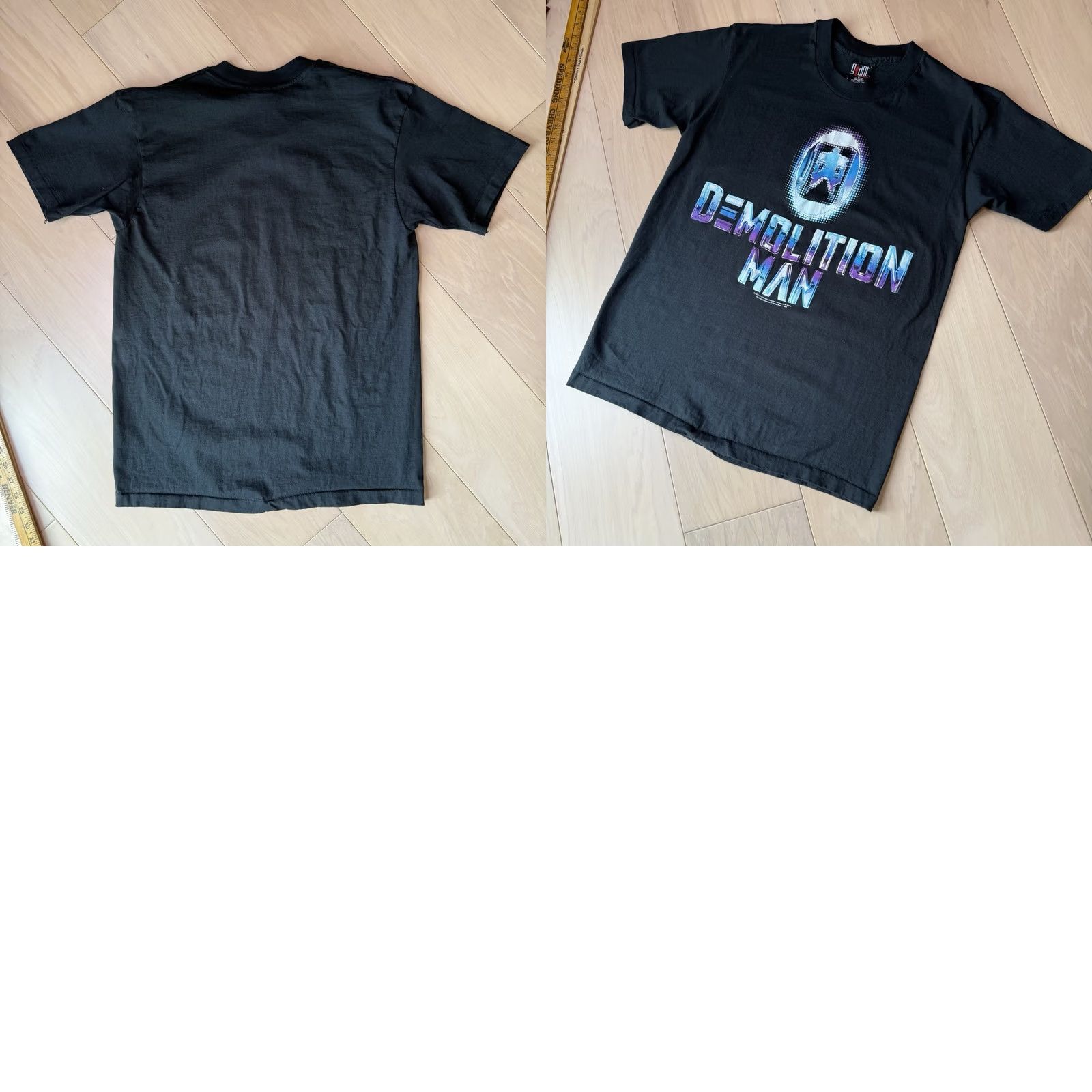 Vintage VINTAGE Demolition Man Shirt L Black 90s Giant Movie Promo Sylvester Stallone Size US L / EU 52-54 / 3 - 8 Thumbnail