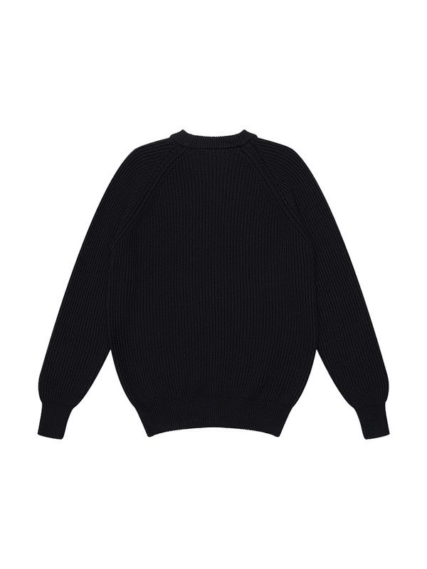 Knickerbocker Mfg Co 💚 Knickerbocker Heavy Rib Cotton Sweater Black Medium NEW Size US M / EU 48-50 / 2 - 2 Thumbnail